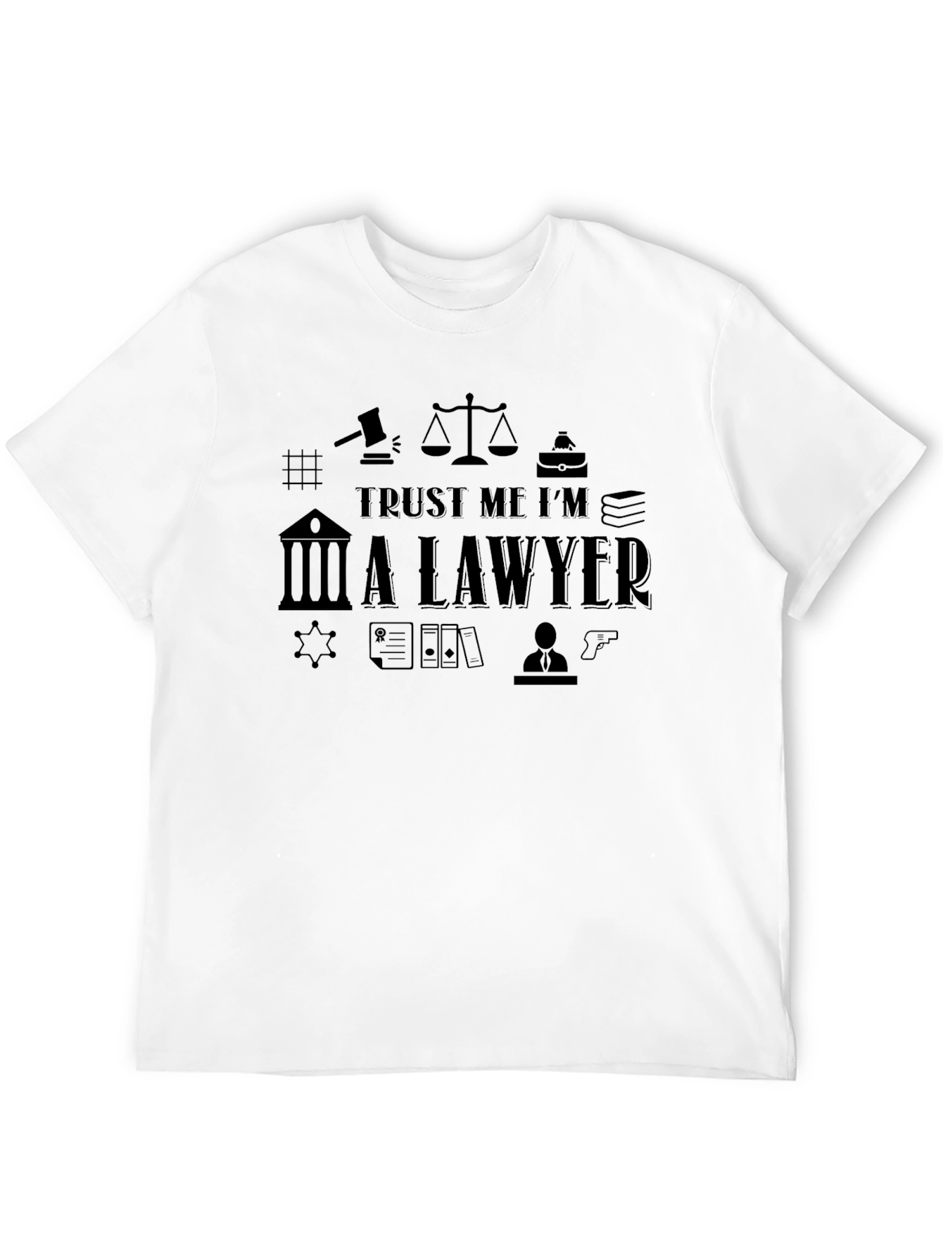 Black Trust Me I'm A Lawyer Black T-Shirt  view 12