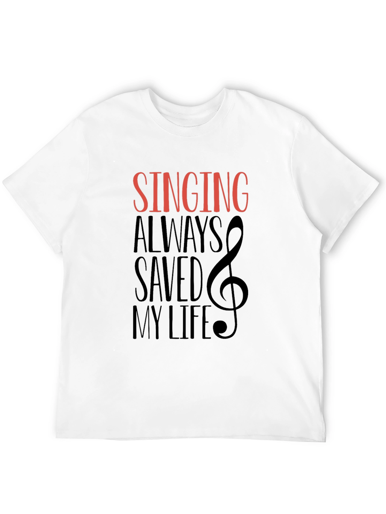 Black Singing Saved My Life Graphic Tee - Music Lover T-Shirt view 12