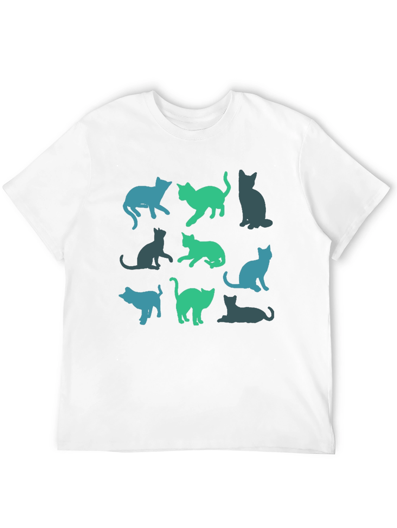 Black Cool Cats Graphic Tee - Black Cotton Blend view 12