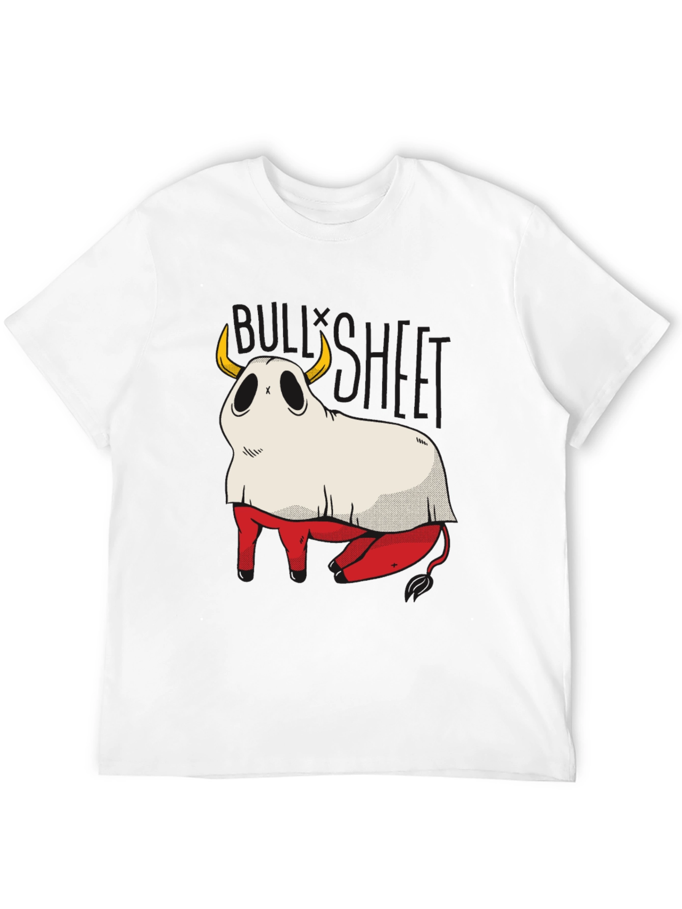 Black Bull Sheet Funny Ghost T-Shirt view 12