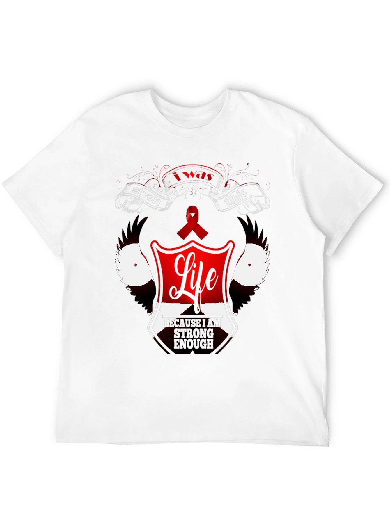 Black Inspirational "Life" Graphic Black T-Shirt view 12