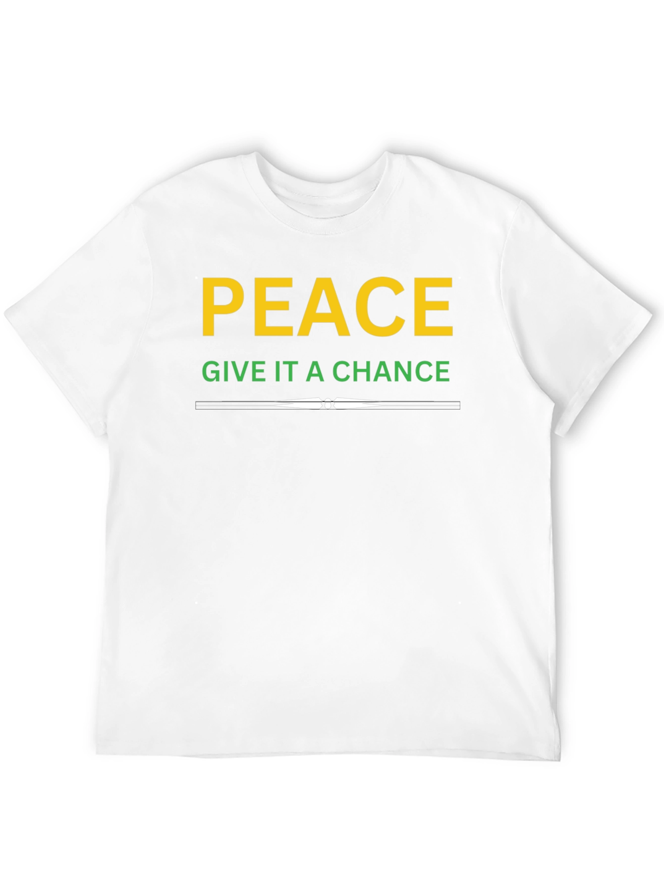 Black Peace Give It A Chance T-Shirt - Black view 12