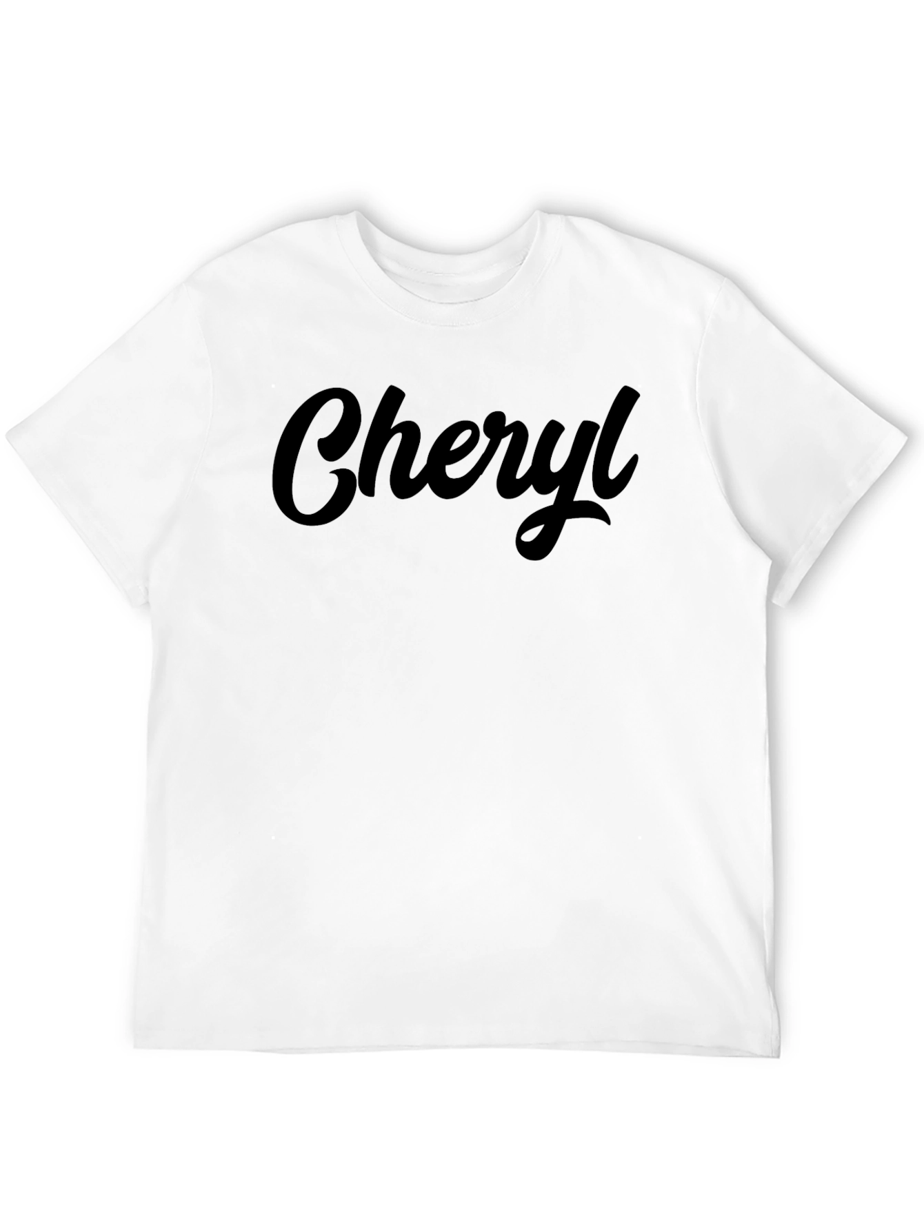 Black Cheryl Script T-Shirt - Casual Comfort Tee view 12