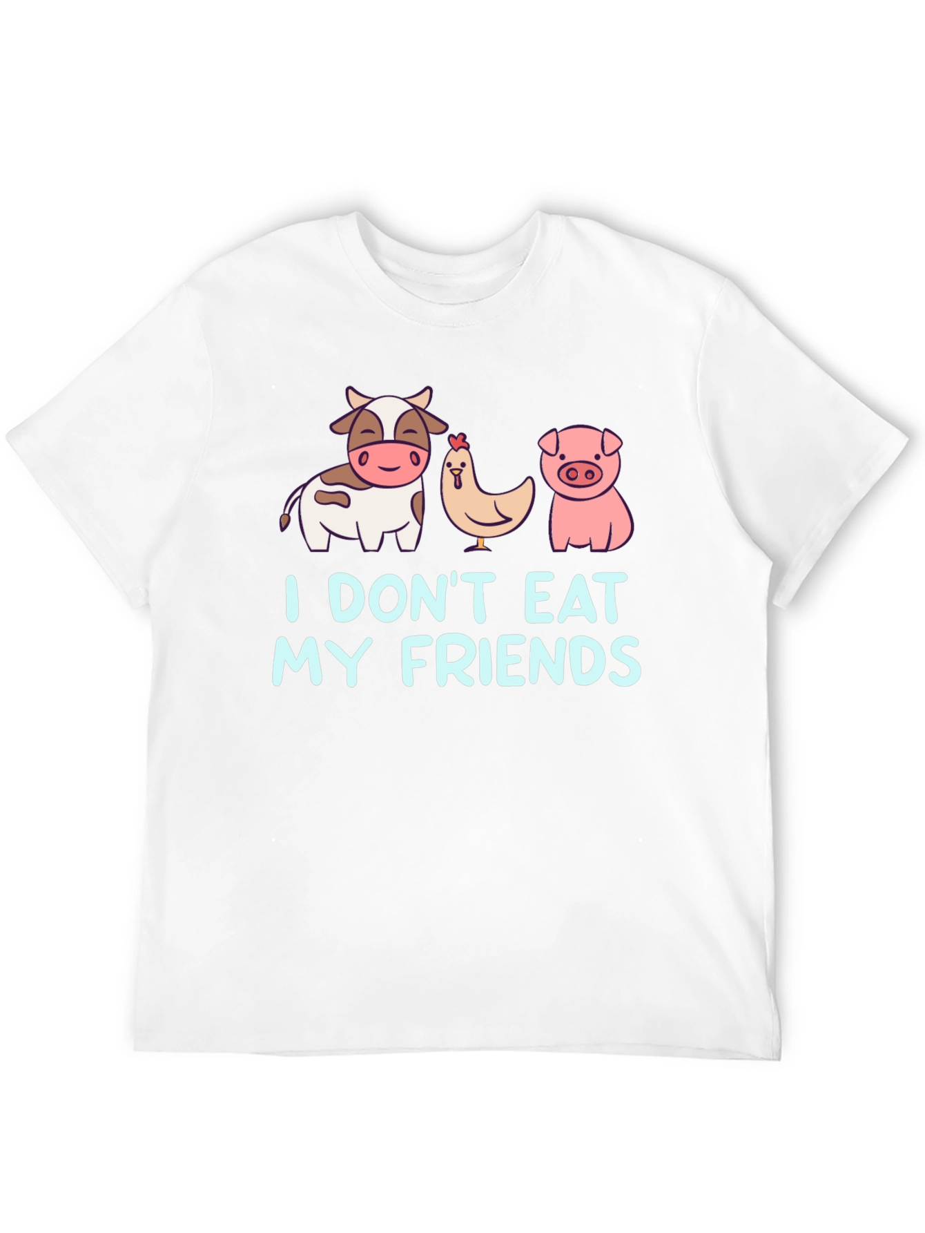 Vegan 'Don't Eat My Friends' Black T-Shirt - 12
