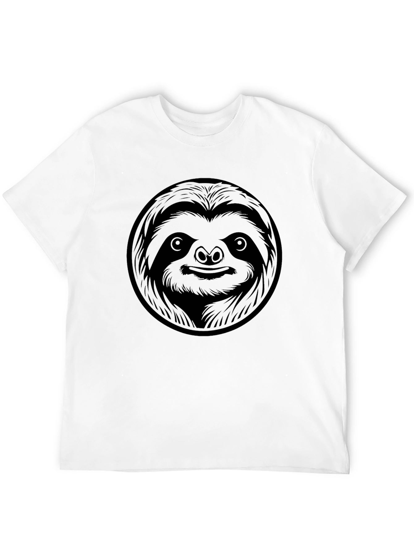 Black Sloth Graphic T-Shirt - Men's Crew Neck Tee view 12