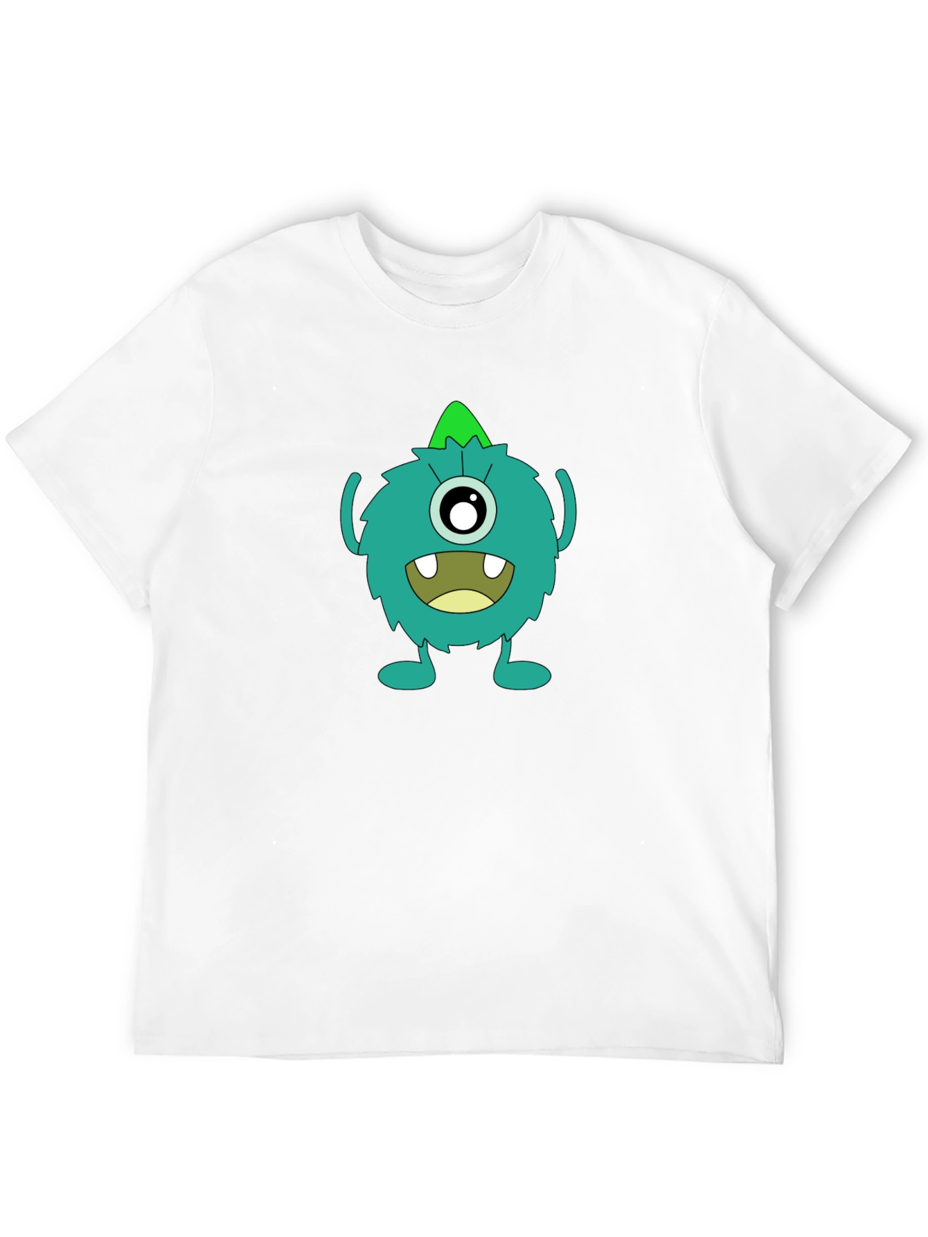 Black Monster Graphic Tee - Funny Cartoon Creature T-Shirt view 12