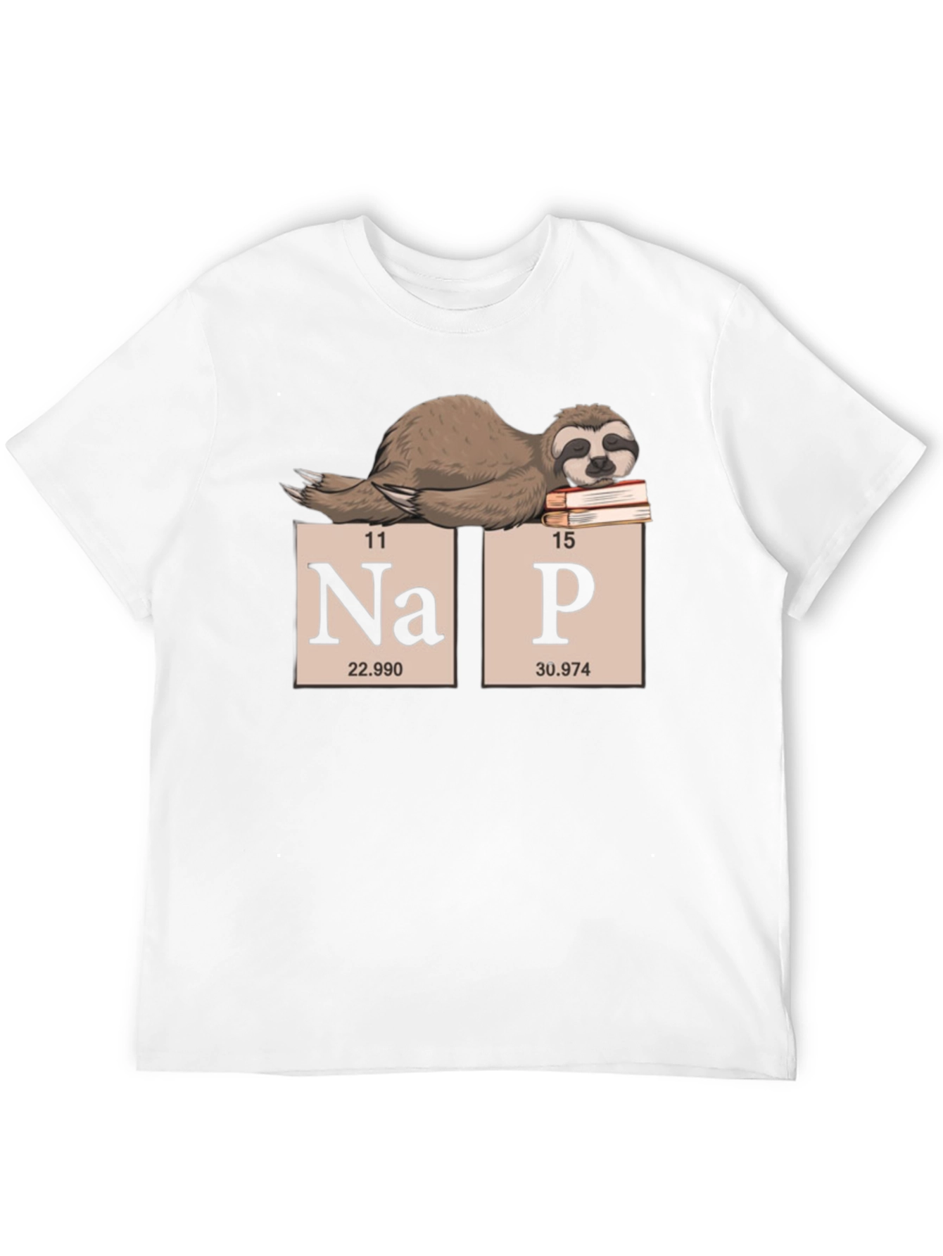 Black Nap Sloth Periodic Table T-Shirt - Chemistry Humor Tee view 12