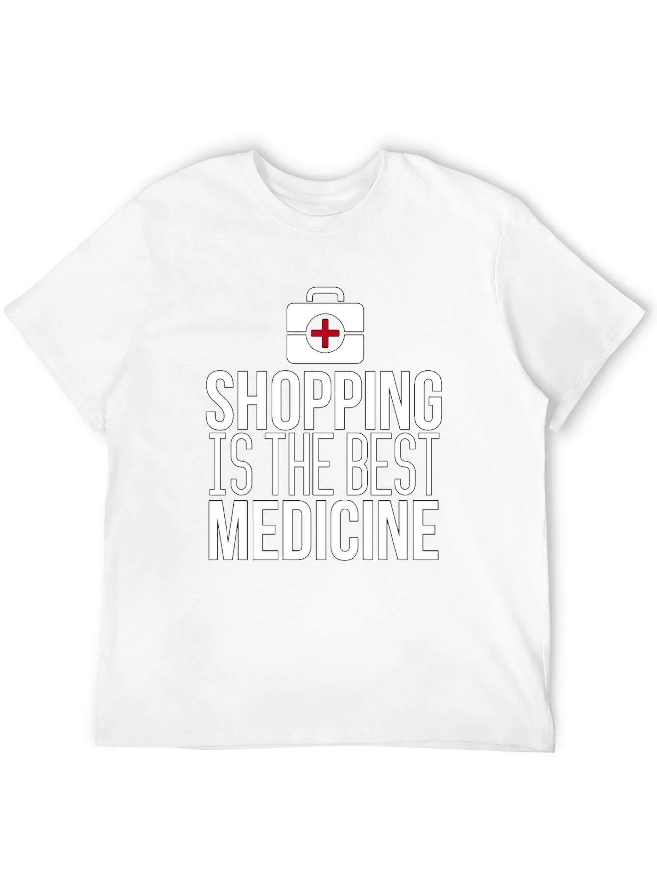 Black Shopping is The Best Medicine Graphic T-Shirt view 12