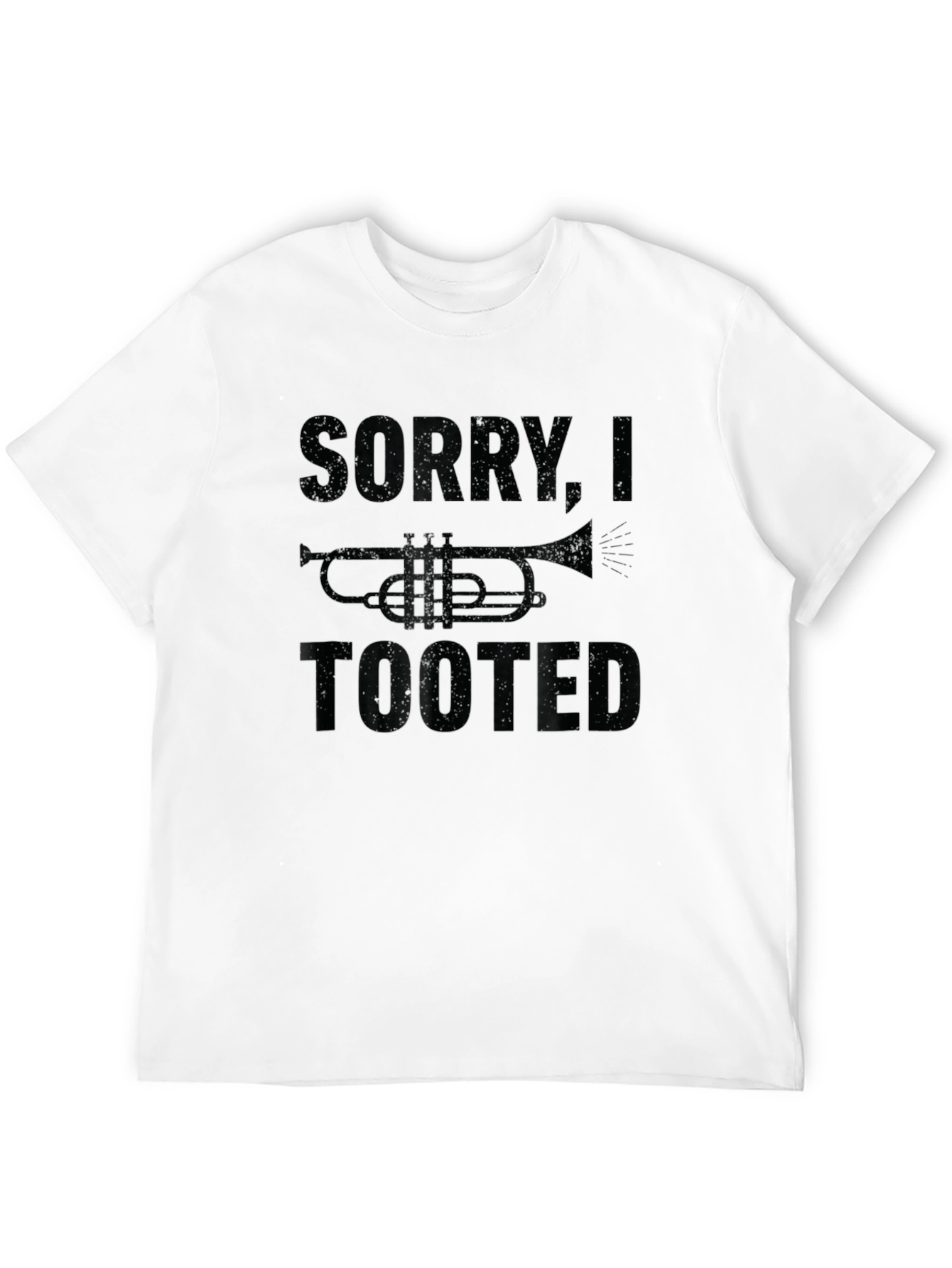 Black Sorry I Tooted Funny Trumpet T-Shirt view 12