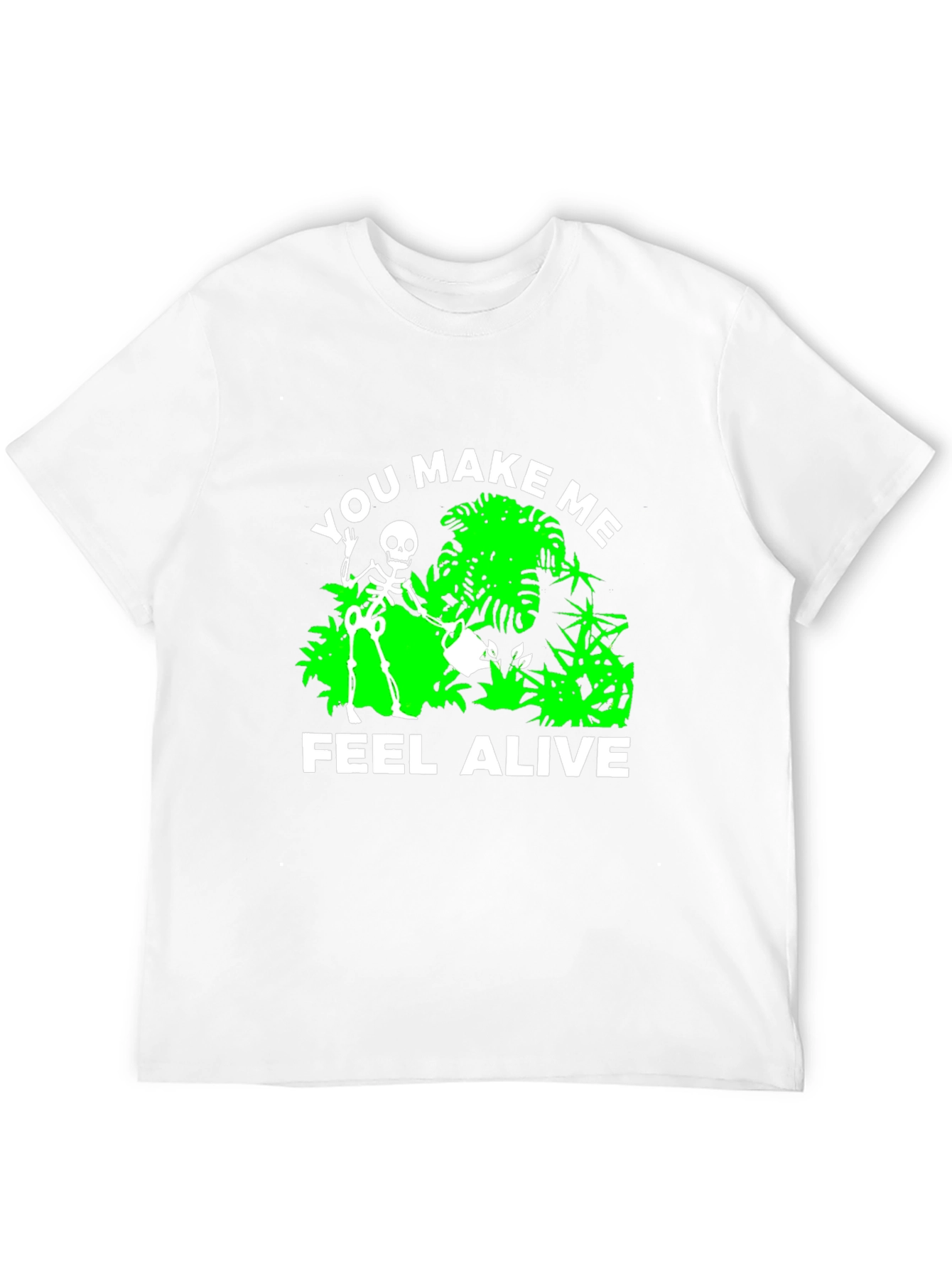 Black You Make Me Feel Alive Skeleton Gardener Black T-Shirt view 12