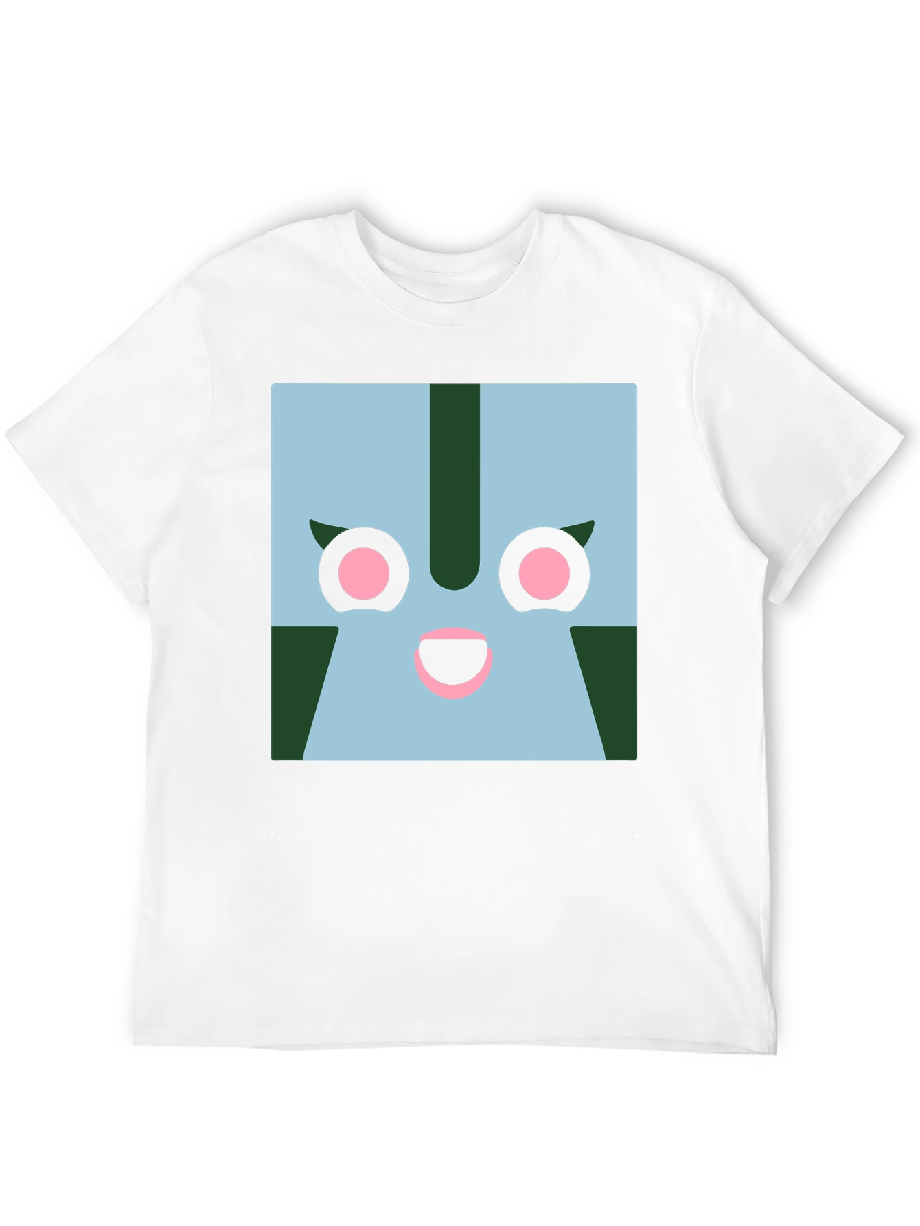 Black Geometric Character Graphic Tee - Black view 12