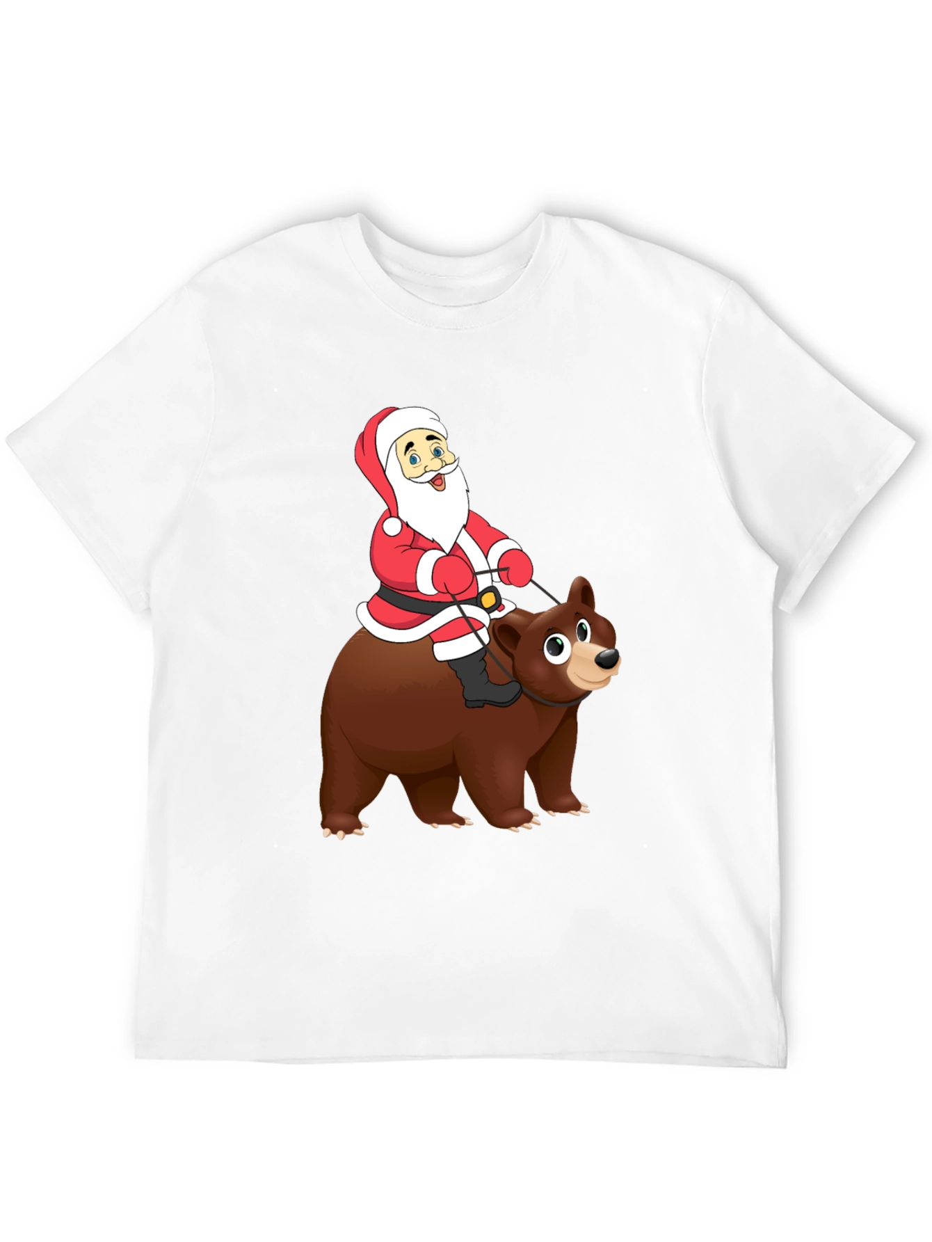 Black Santa Riding Bear Graphic Tee - Holiday Cheer! view 12