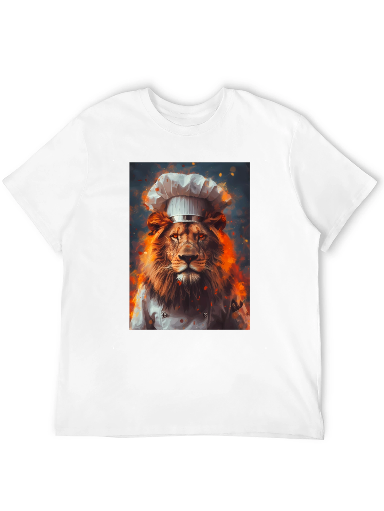 Black Chef Lion Graphic Tee - Men's Black T-Shirt view 12