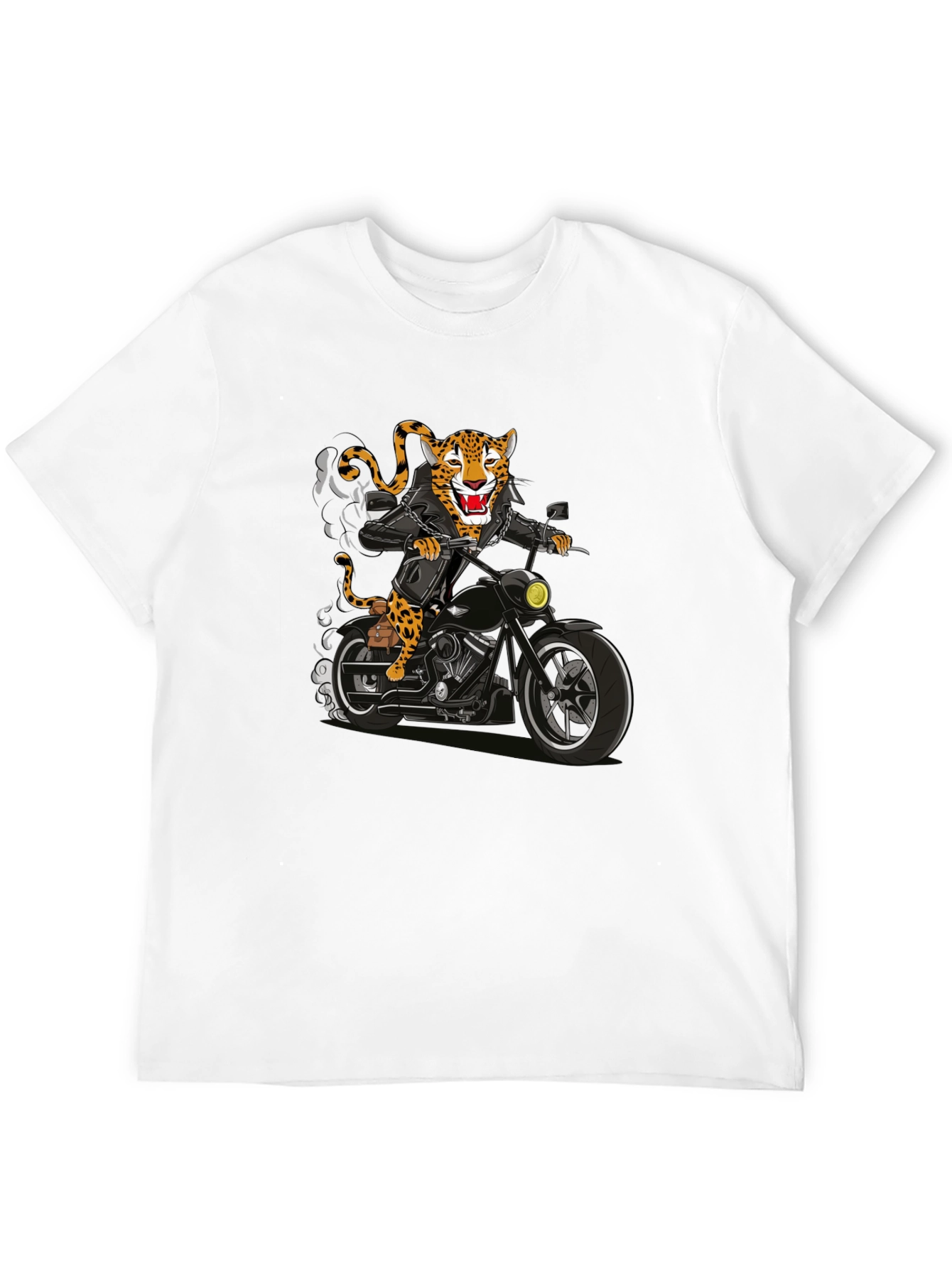 Black Biker Jaguar Graphic T-Shirt view 12