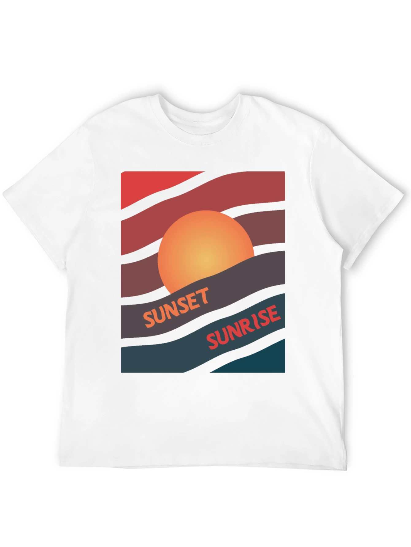 Black Sunset Sunrise Graphic Tee - Retro Style view 12