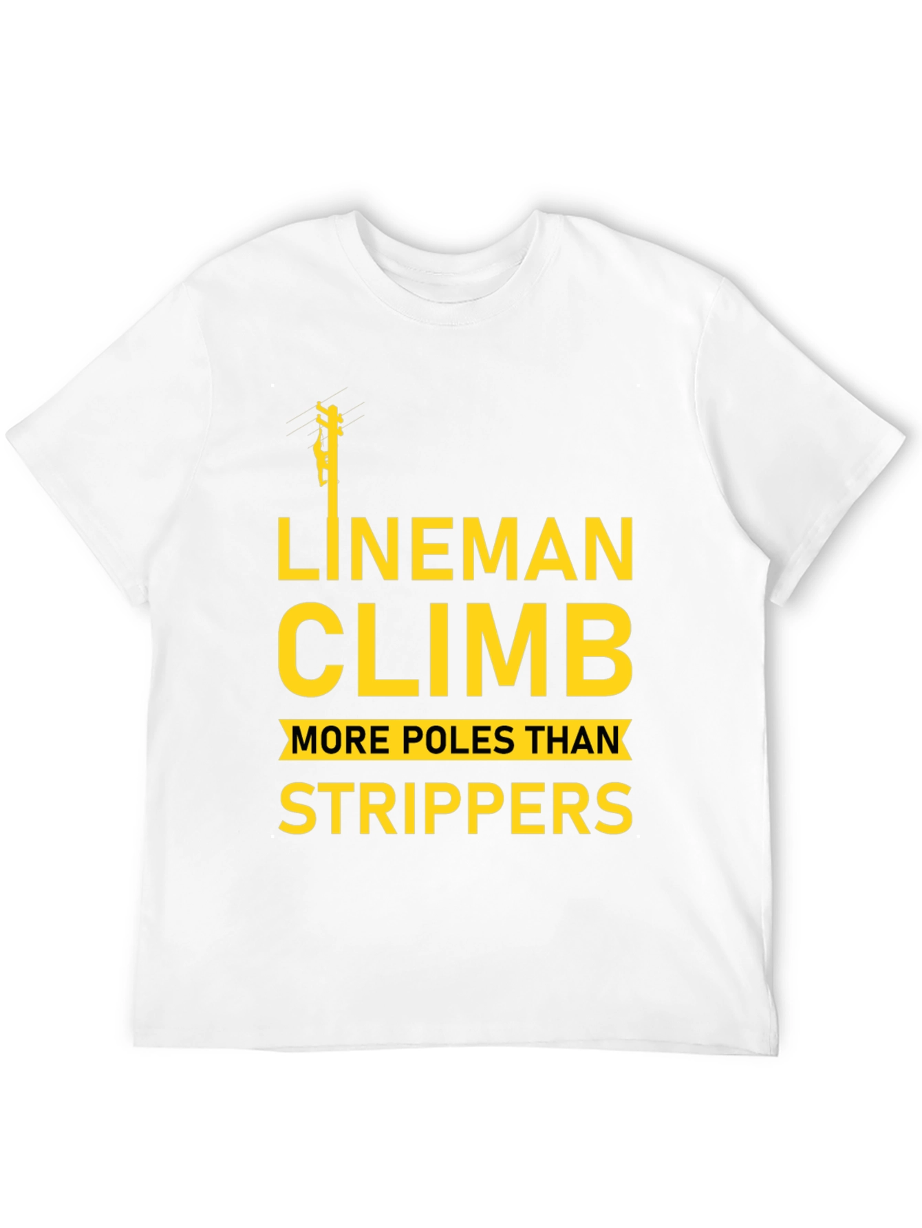 Black Lineman Climb T-Shirt Funny Electrician Tee view 12