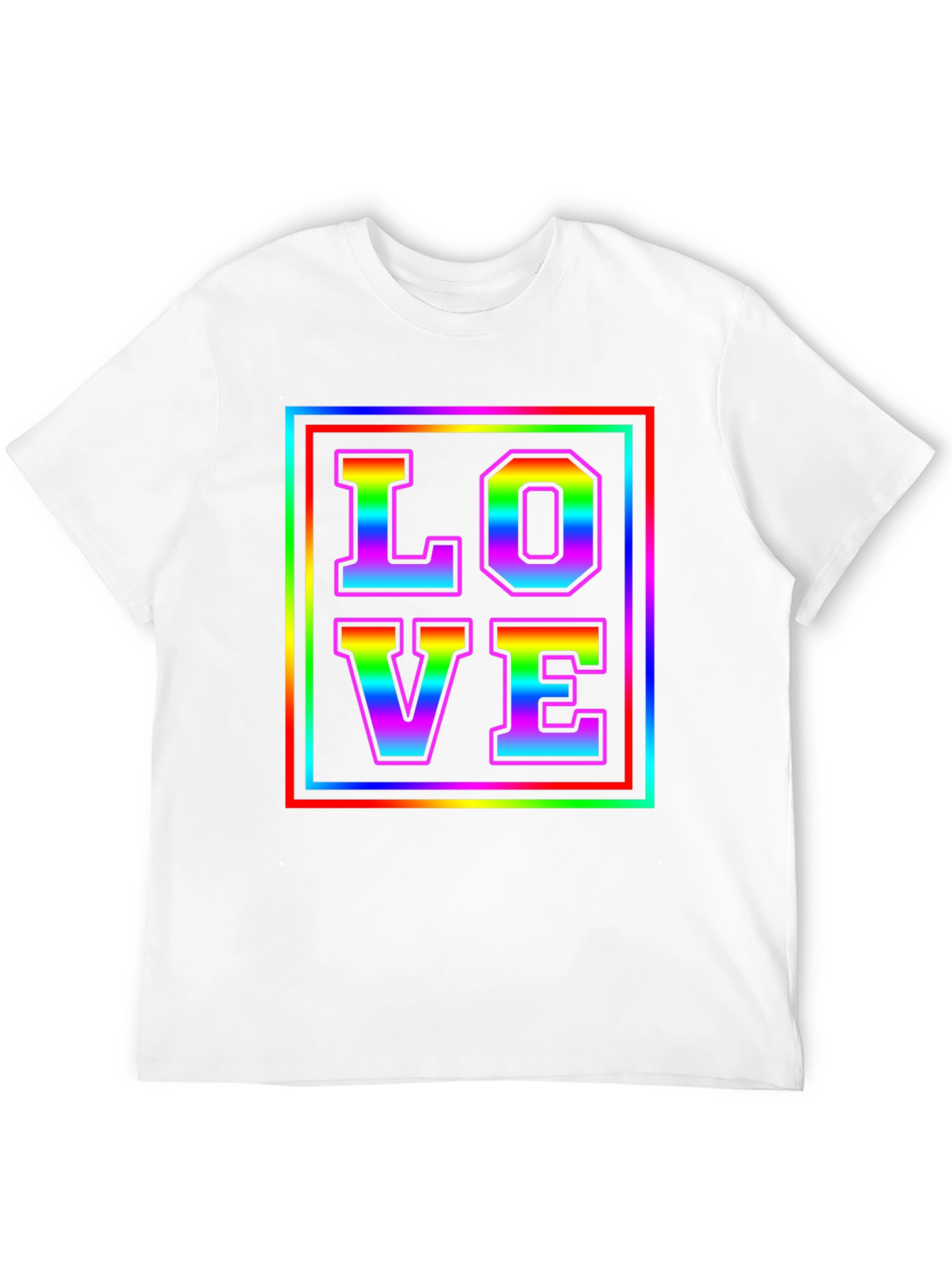 Black Rainbow LOVE Graphic Tee - Pride Month T-Shirt view 12