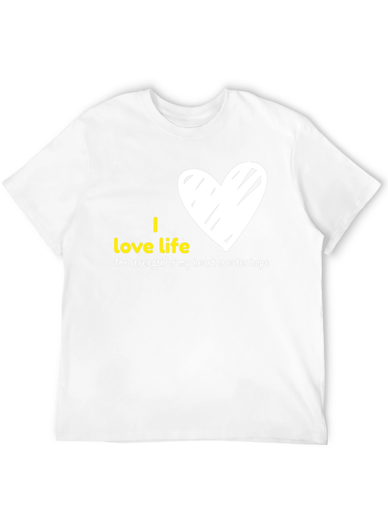 Black I Love Life Graphic Tee - Heart Design view 12