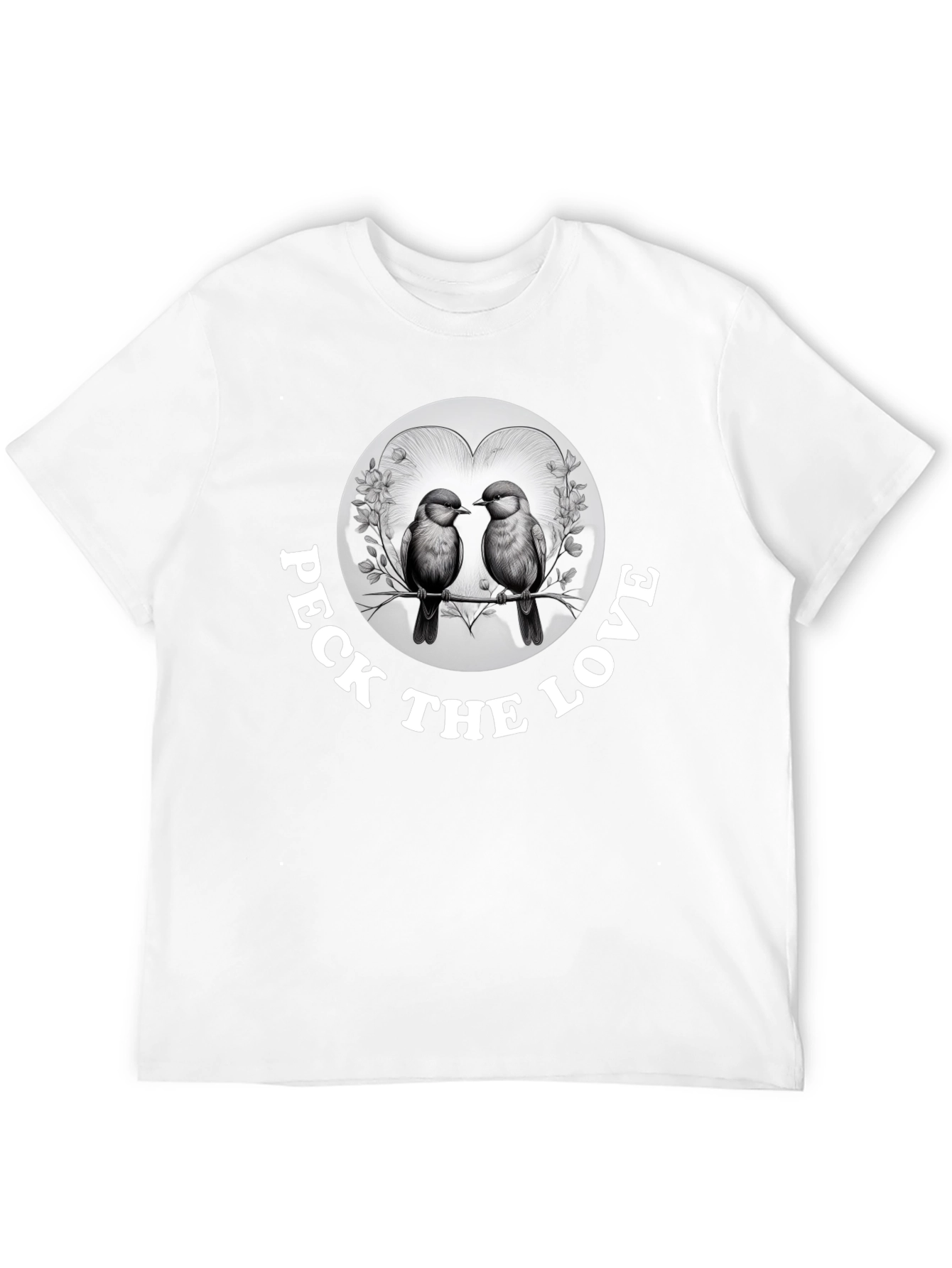 Black Peck the Love Graphic Tee - Bird Lover's Gift view 12