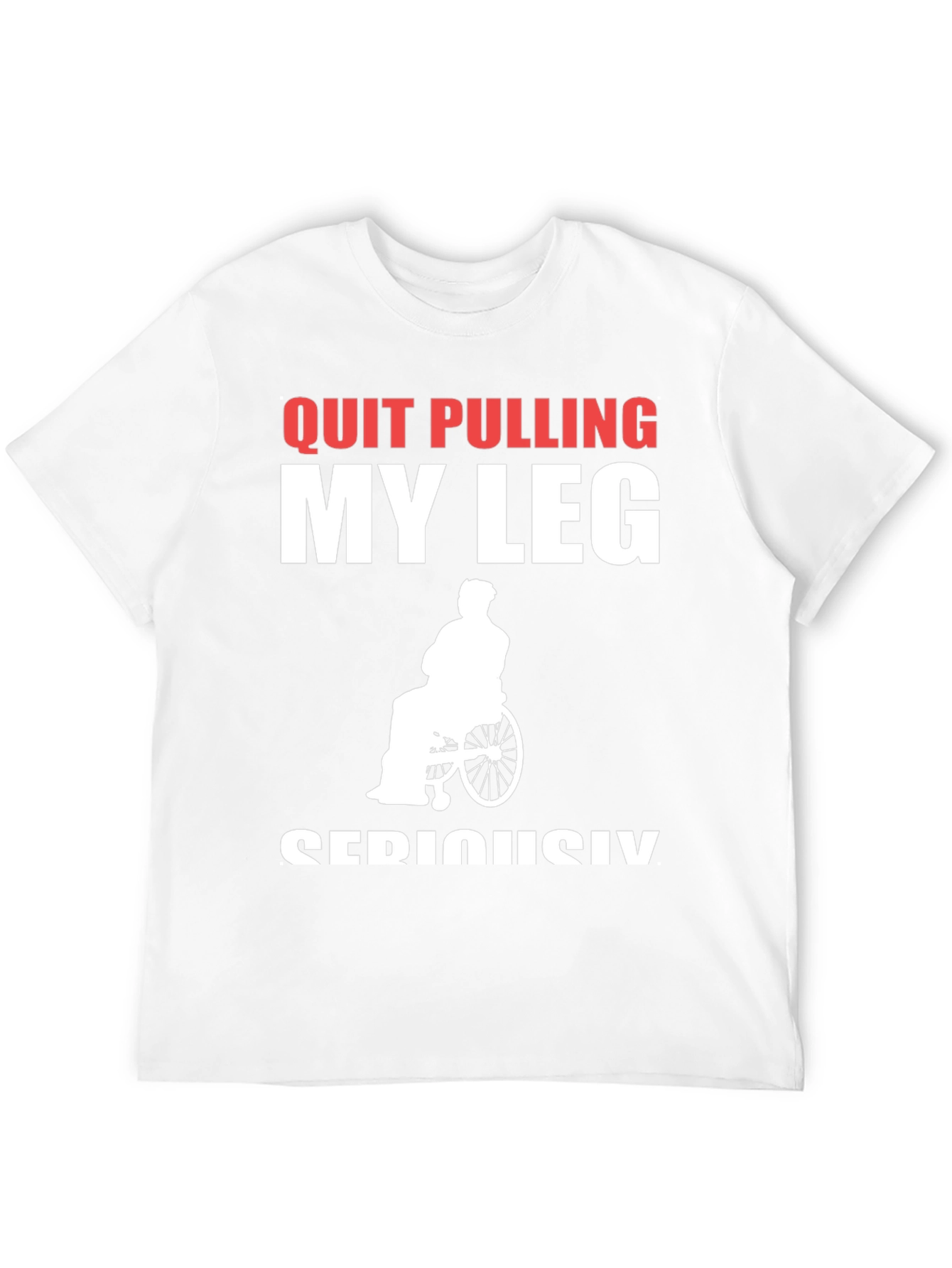 Black Quit Pulling My Leg T-Shirt view 12
