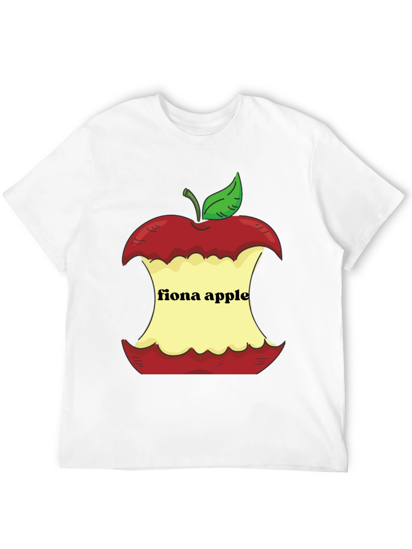 Black Fiona Apple Core Graphic Tee - Black Cotton Casual view 12