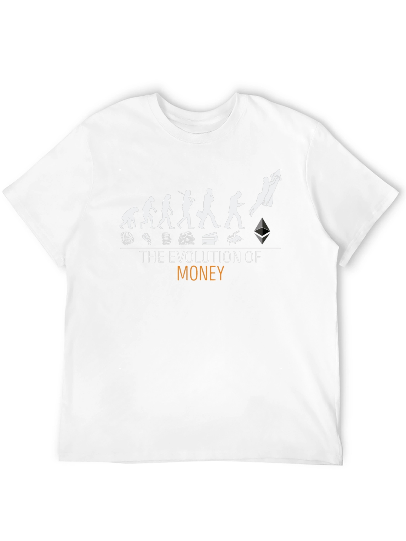 Black Evolution of Money Graphic Tee - Crypto Humor T-Shirt view 12