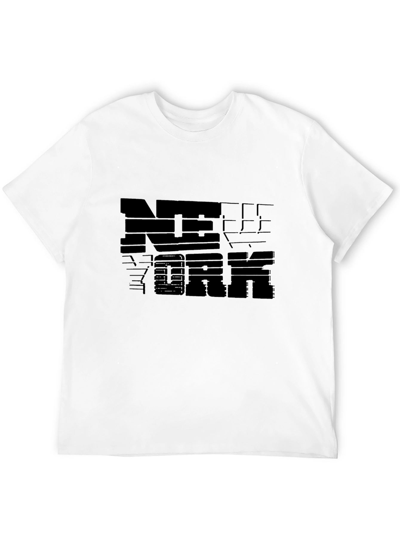 Black New York Graphic Print Crew Neck T-Shirt view 12