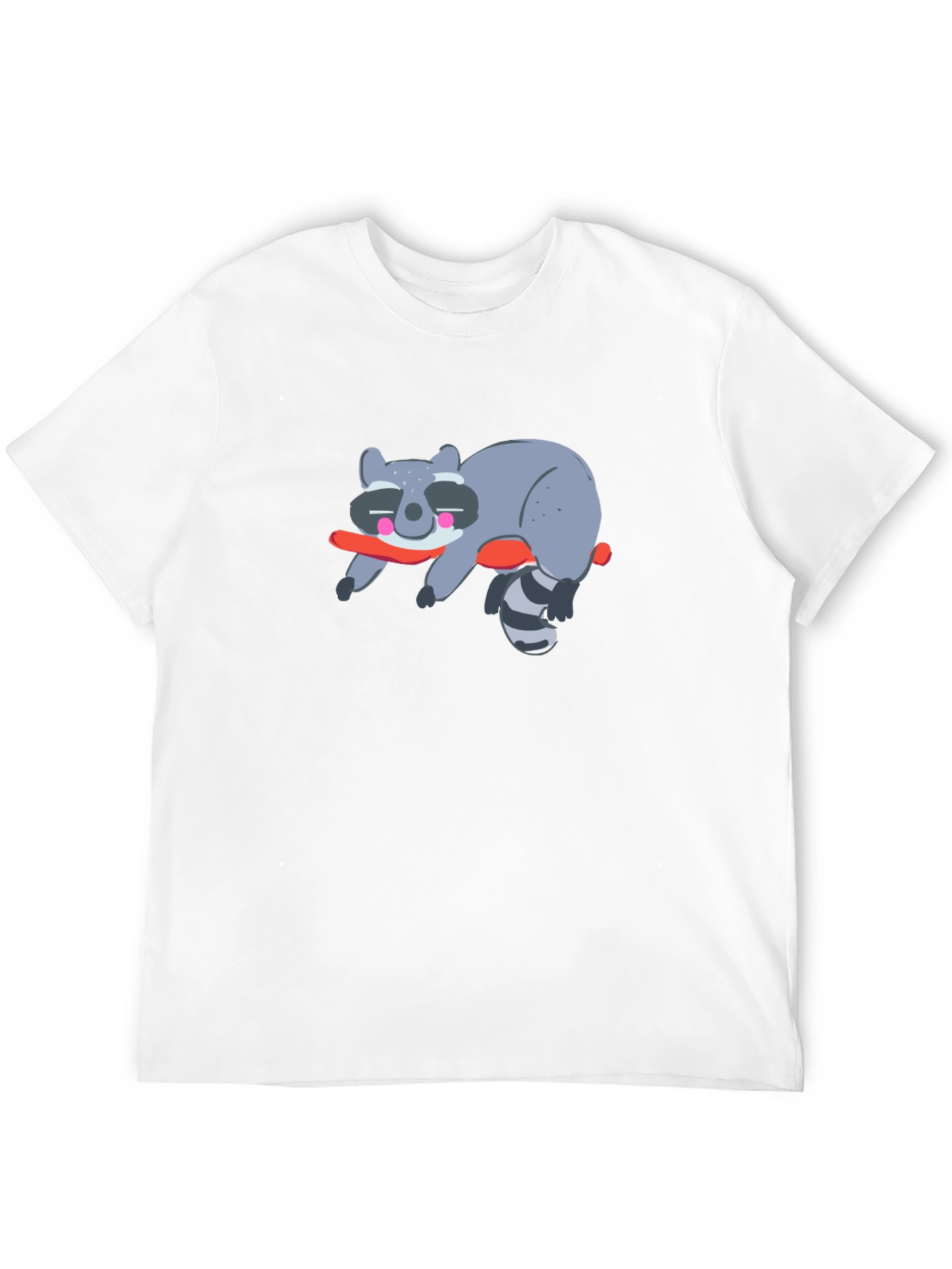 Black Lazy Raccoon Graphic T-Shirt - Unisex Black Tee view 12