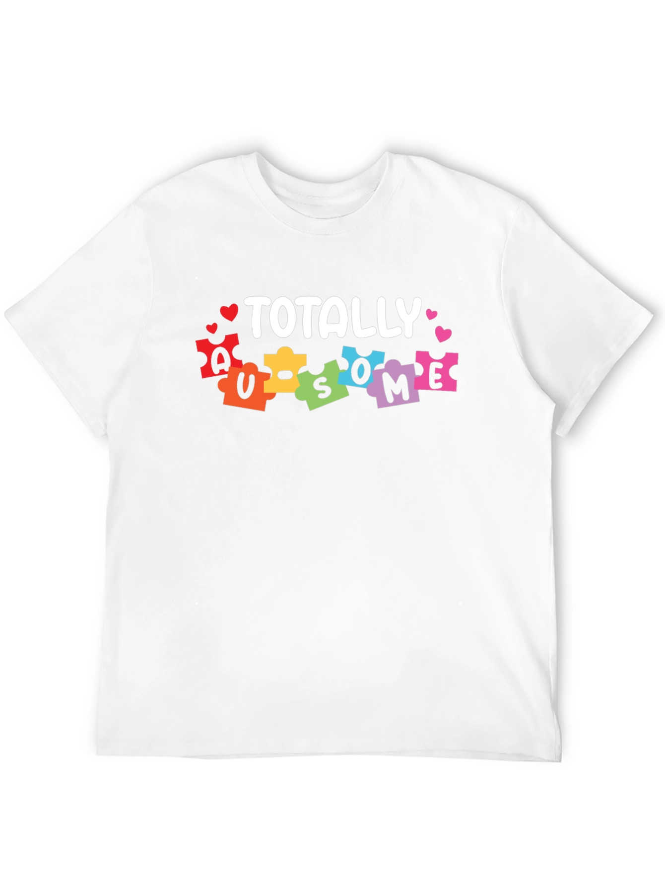 Black Totally Awesome Autism Awareness T-Shirt view 12