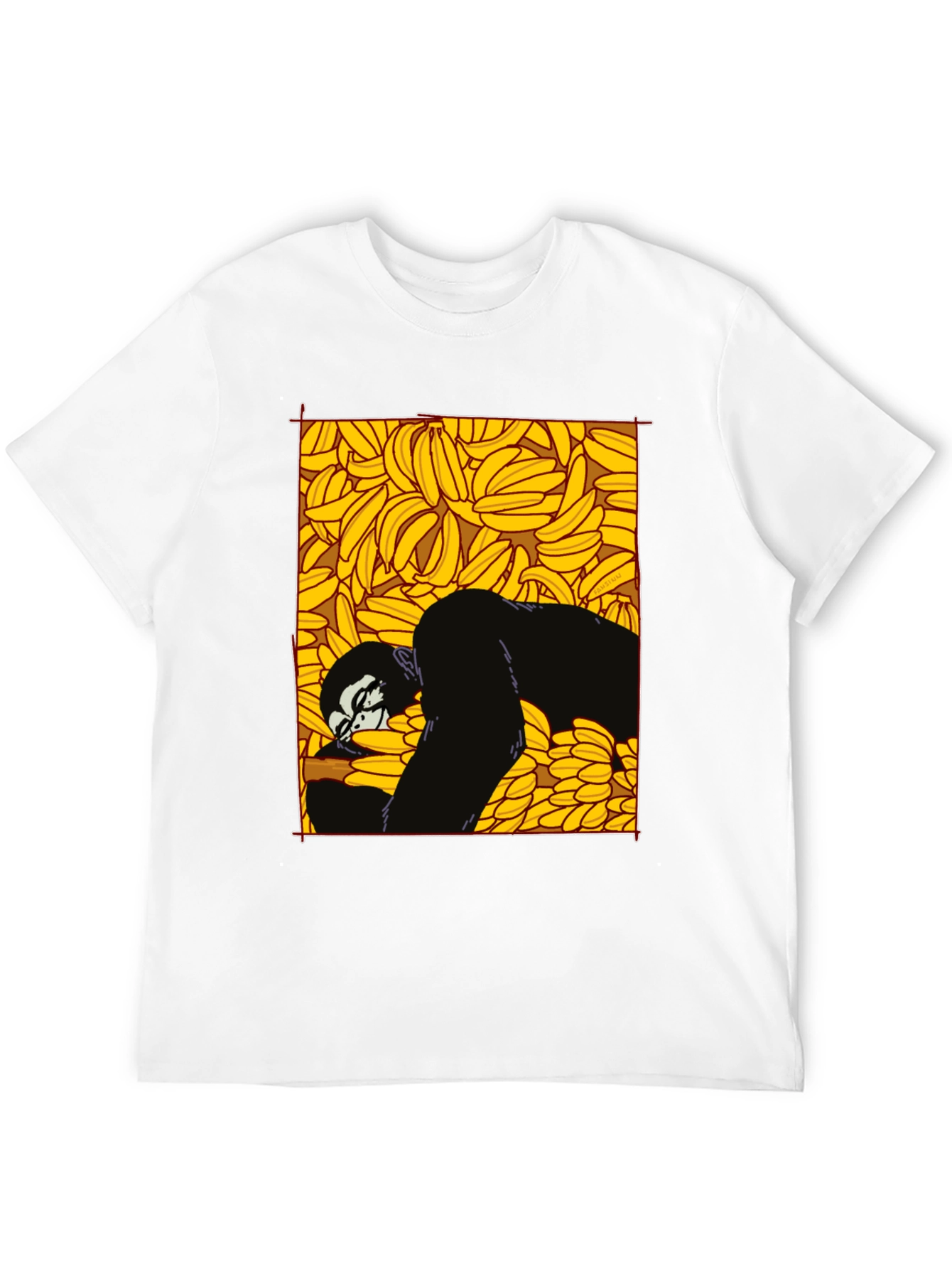 Black Banana Gorilla Graphic Tee - Unique Black T-Shirt view 12