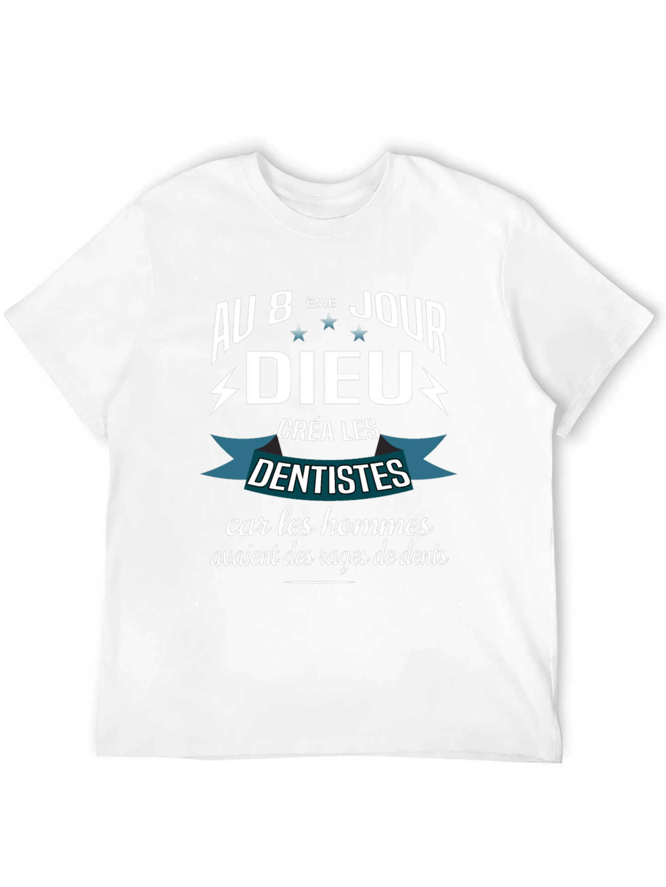 Black Au 8eme Jour Dieu Dentists T-Shirt view 12