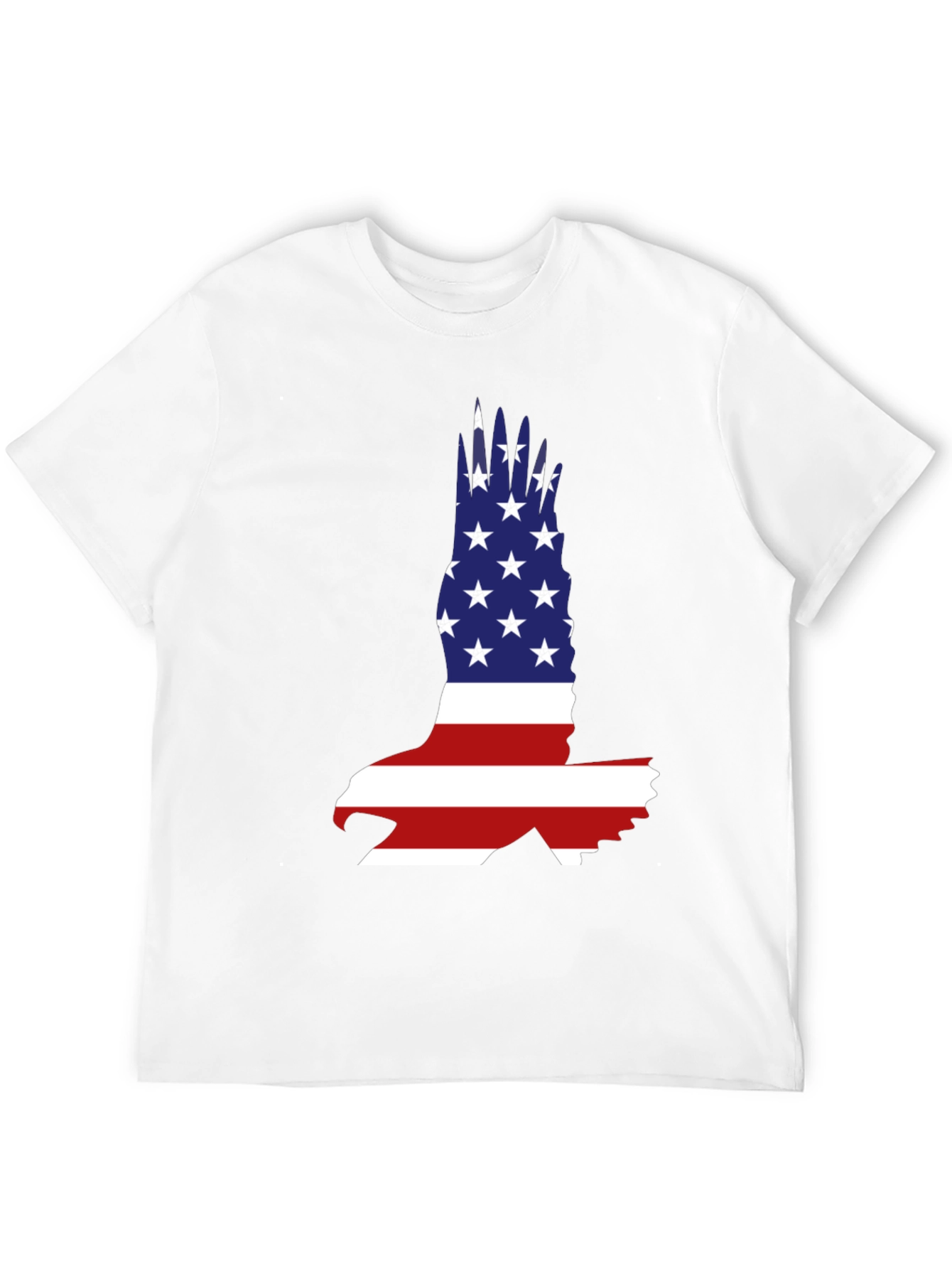 Black American Flag Eagle Graphic T-Shirt view 12