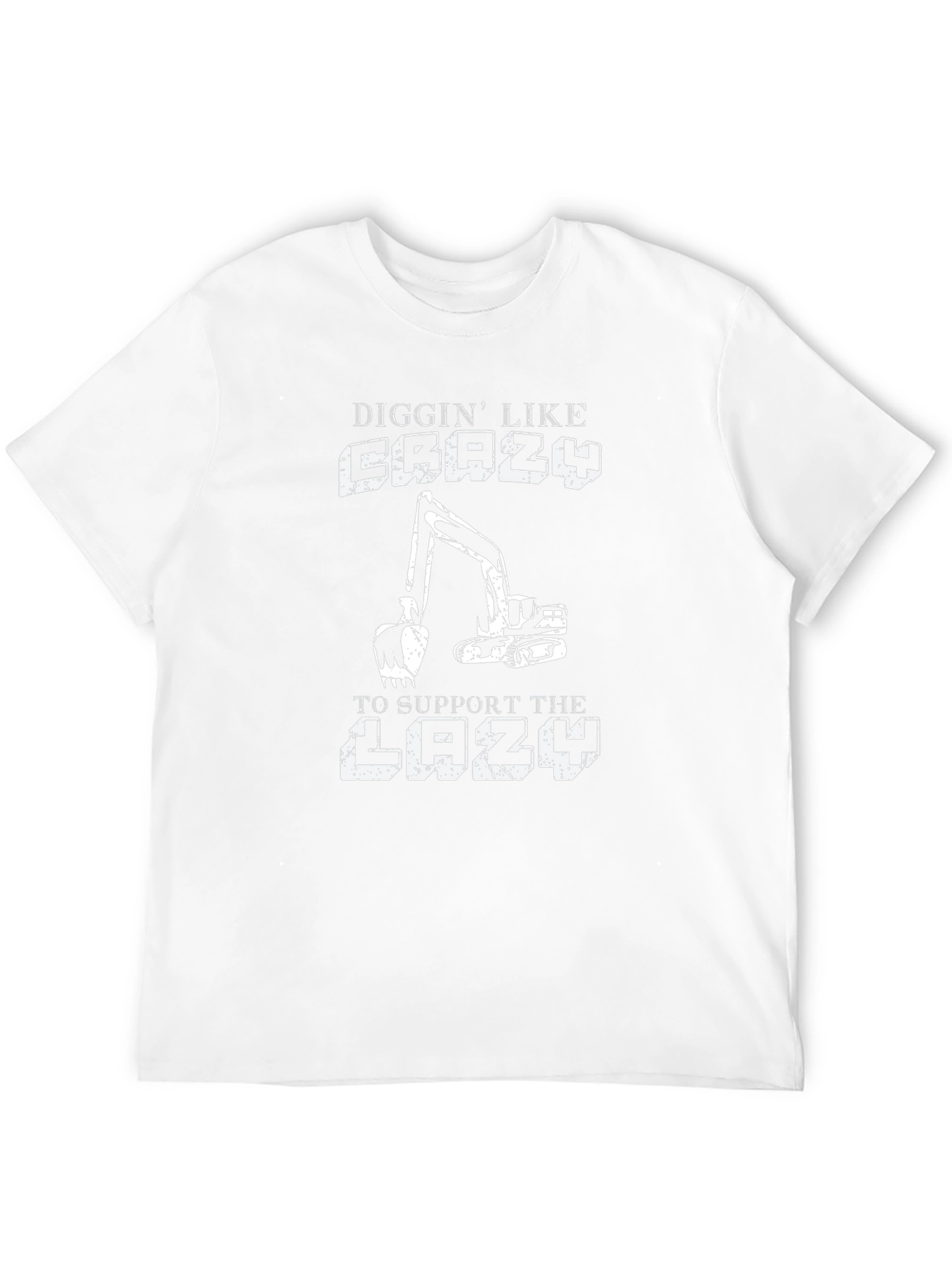 Black Diggin' Like Crazy Men's Black T-Shirt view 12