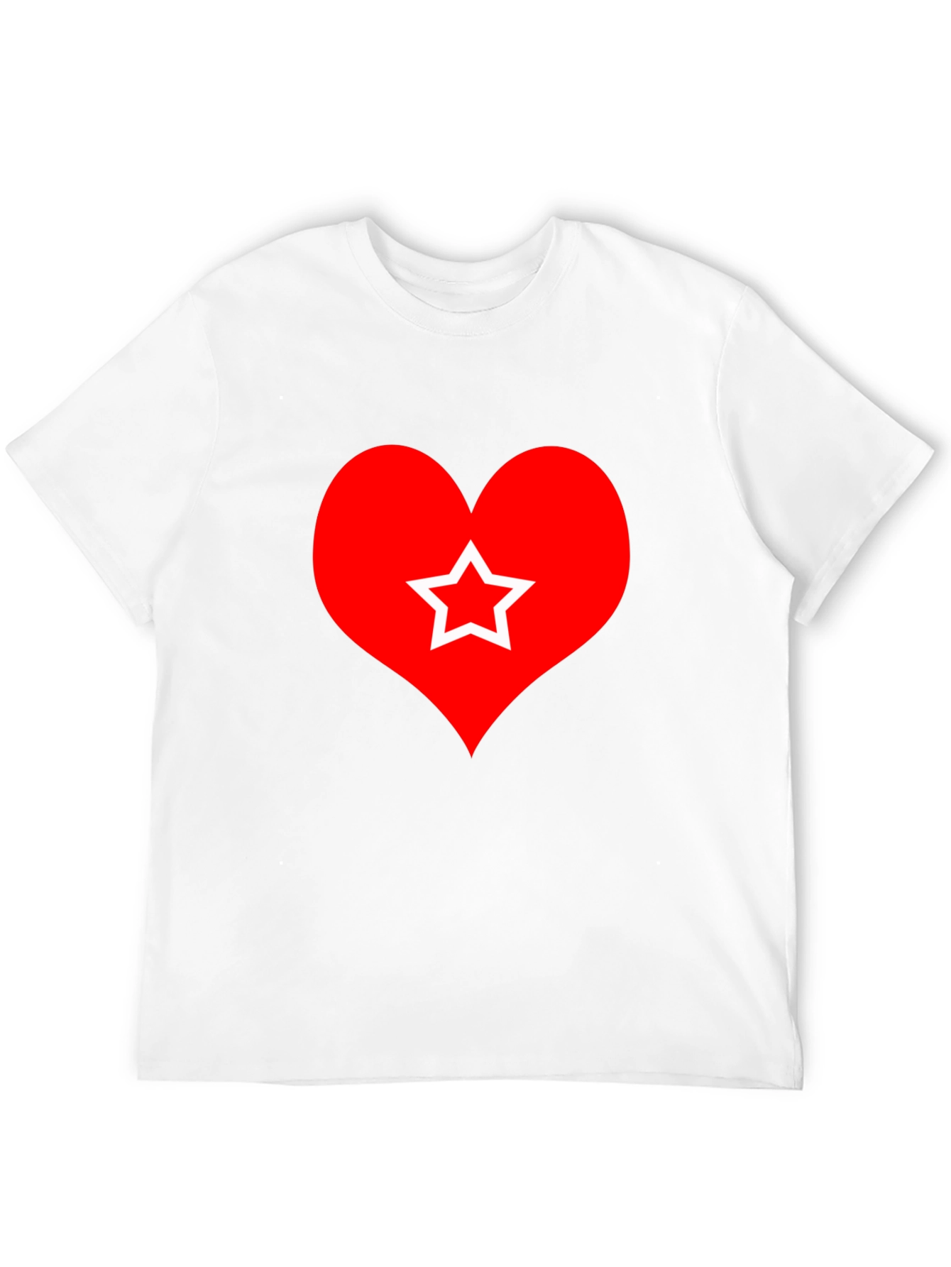 Black Heart Star Graphic Tee - Black Cotton T-Shirt view 12