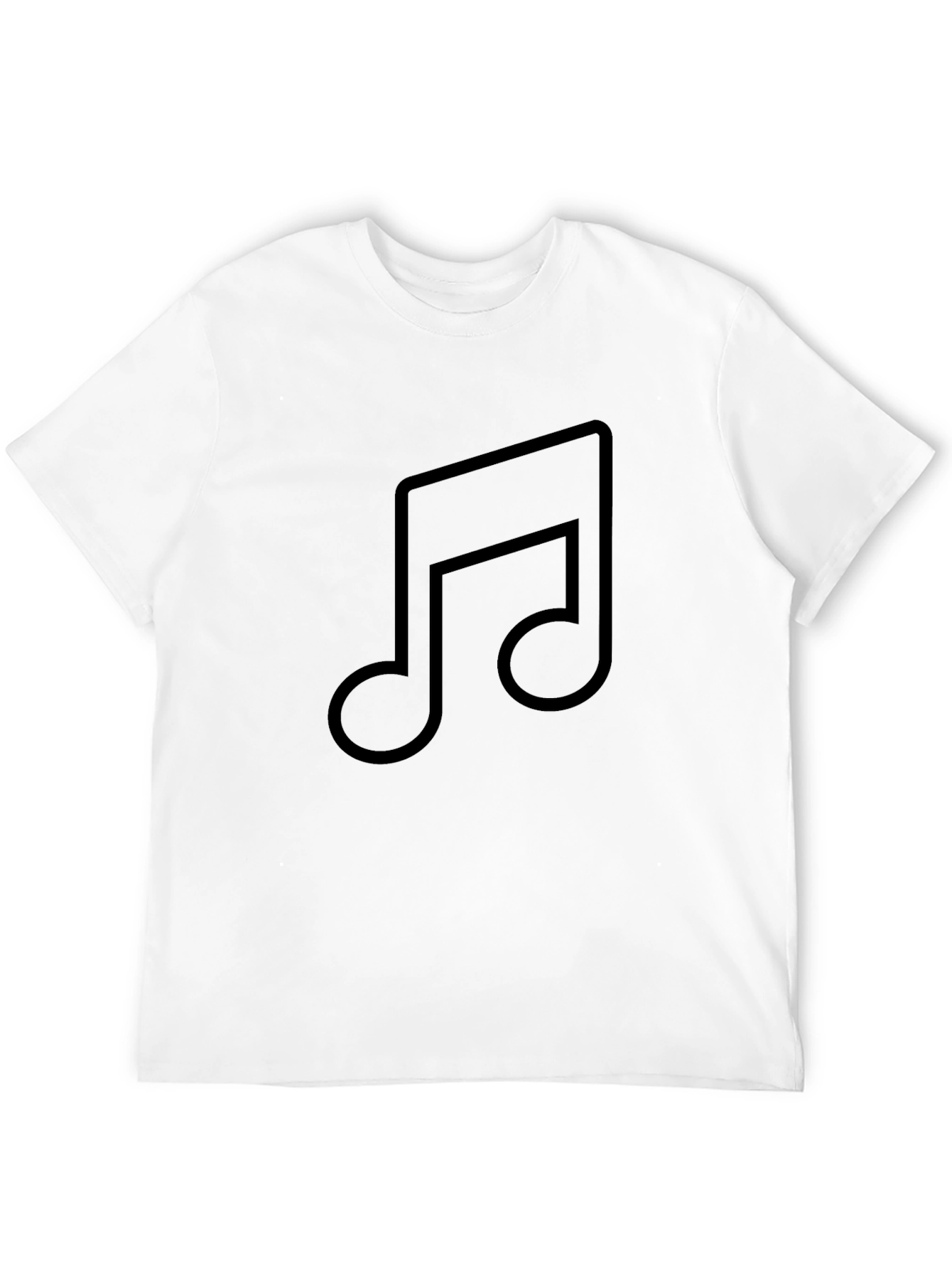Black Music Note Graphic Tee - Black Cotton T-Shirt view 12