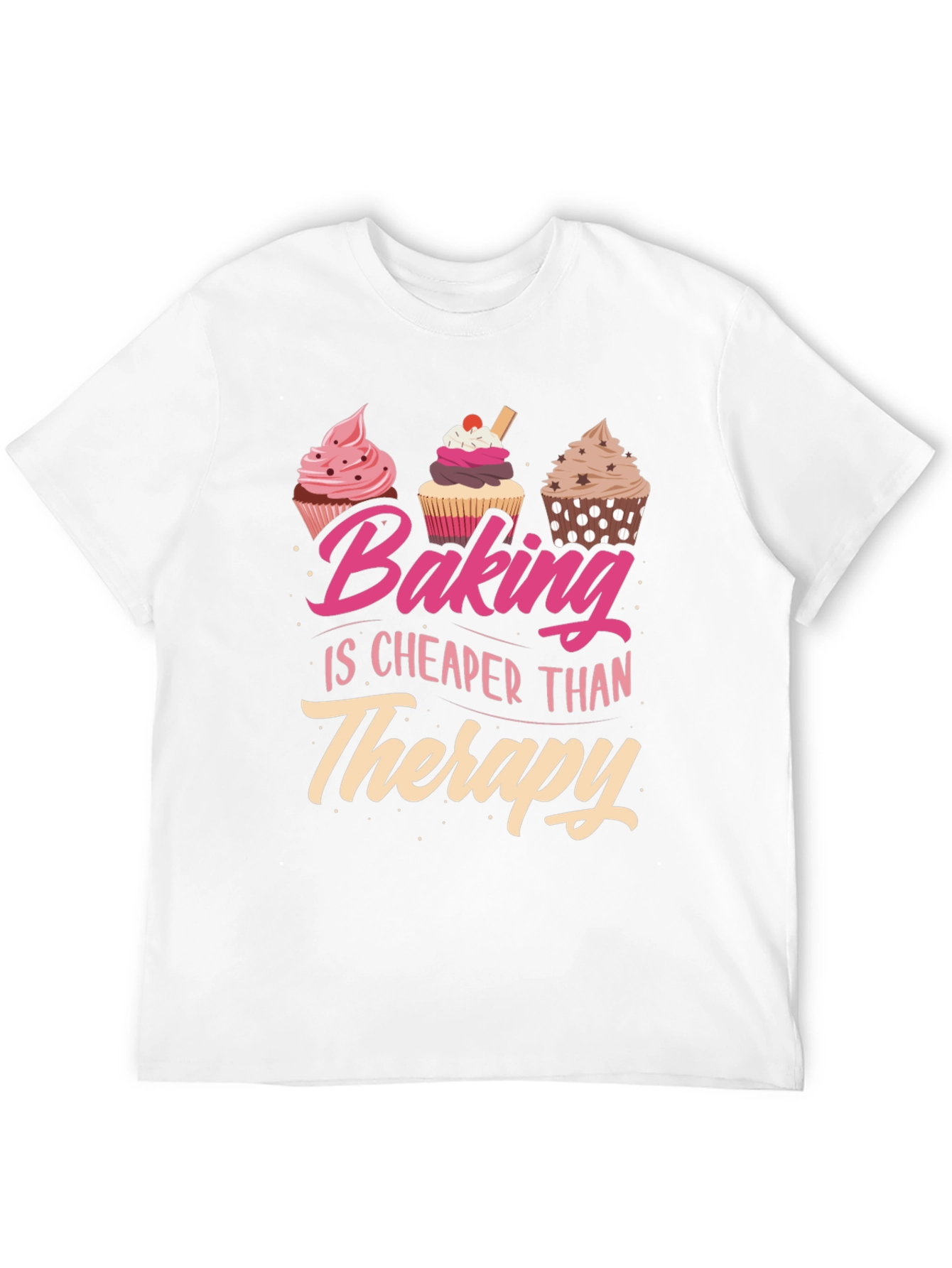 Black Baking is Cheaper Than Therapy T-Shirt view 12