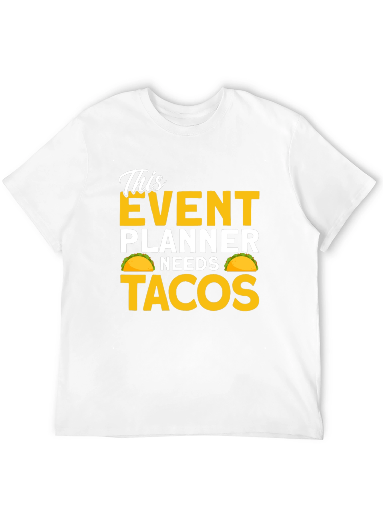 Black Event Planner Needs Tacos Black T-Shirt view 12