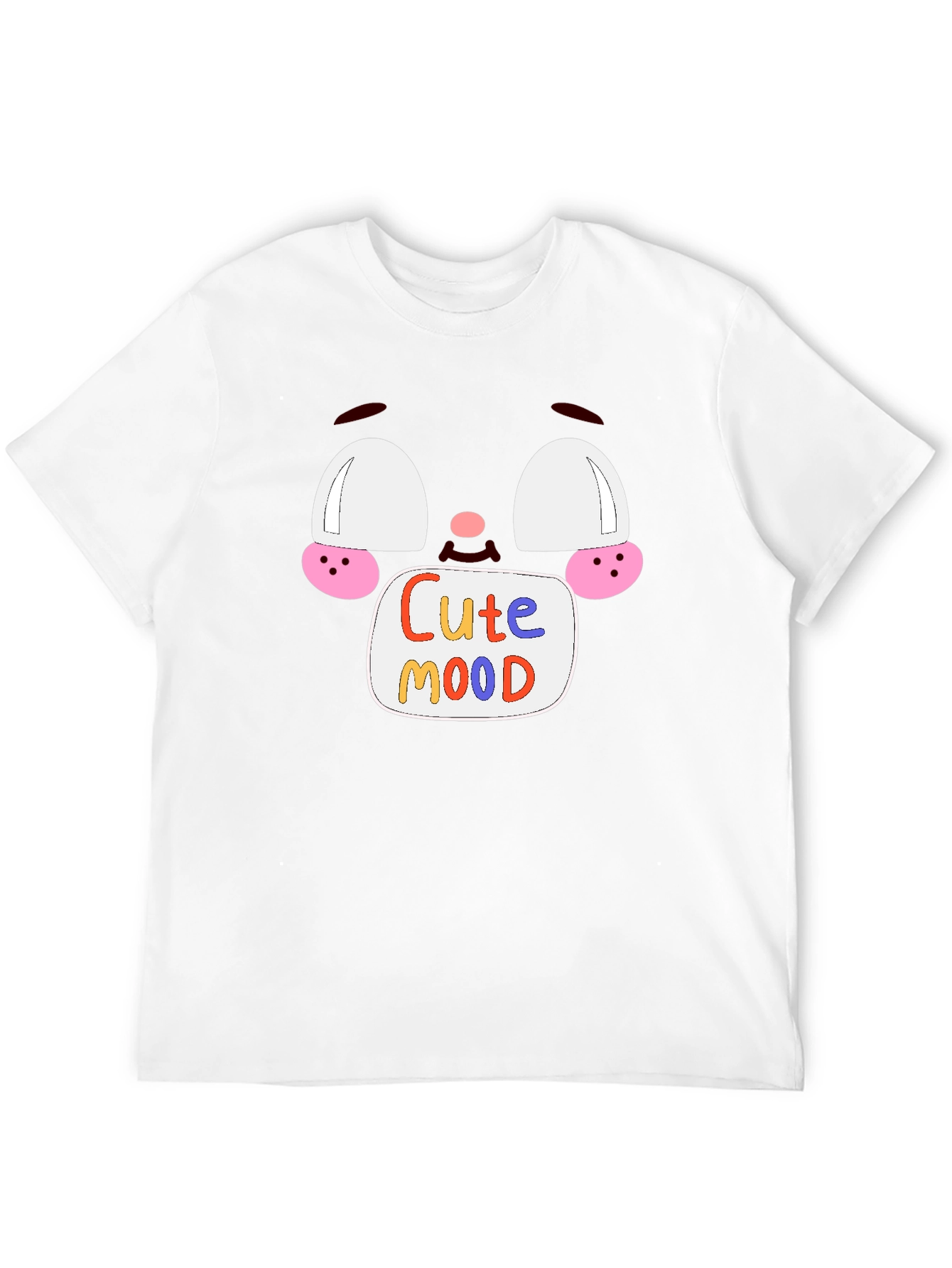 Black Cute Mood Graphic Tee - Unisex Black T-Shirt view 12