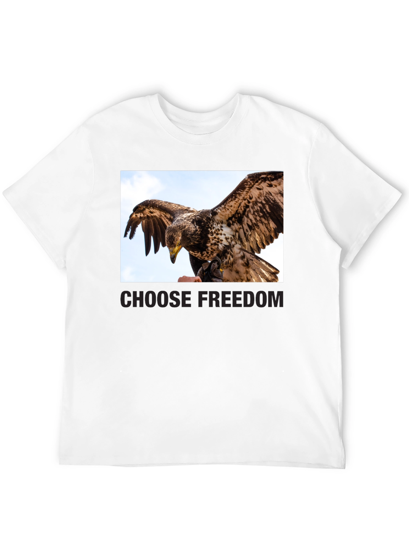Black Choose Freedom Eagle Graphic Tee view 12