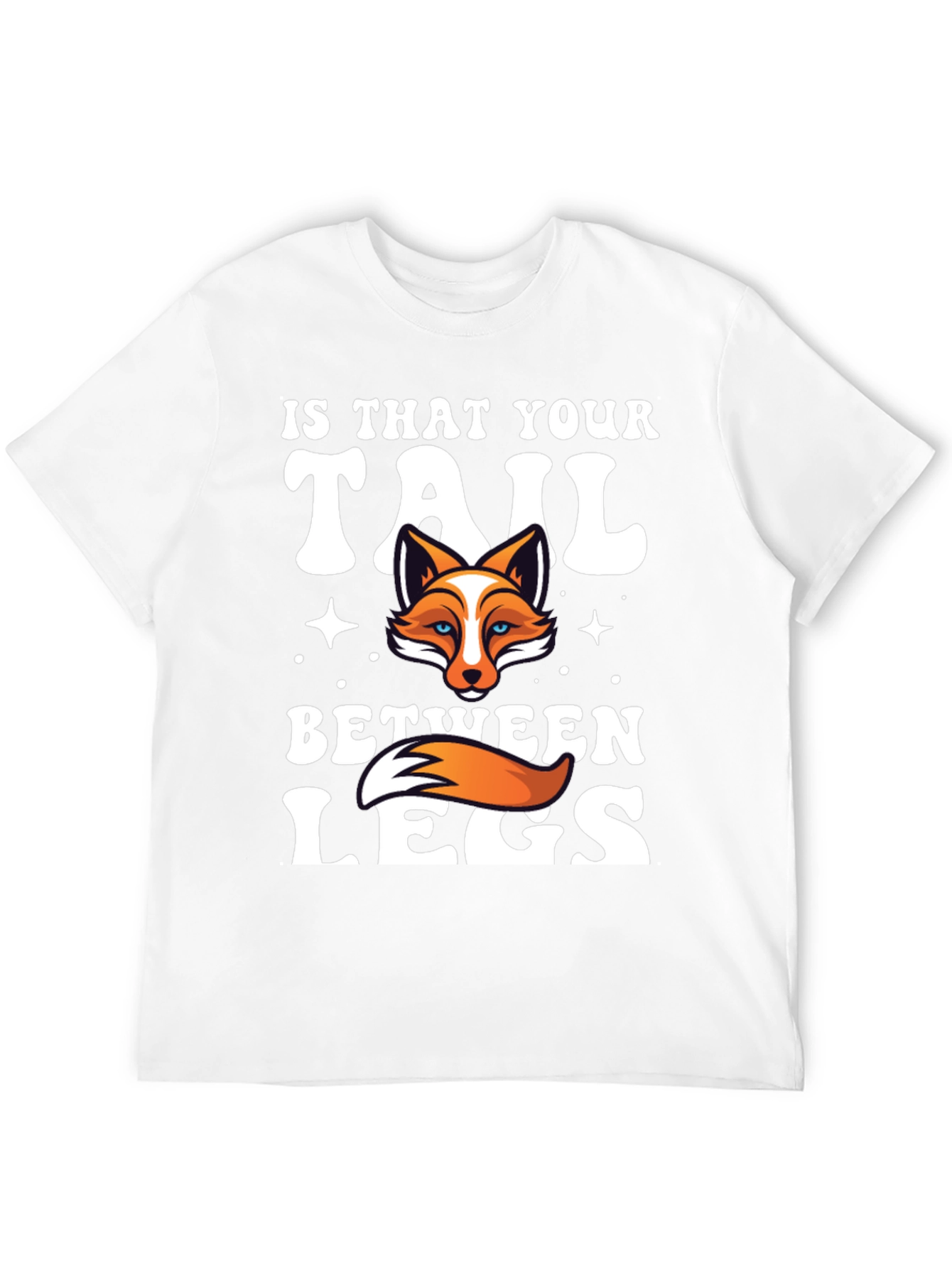 Black Fox Tail Humor Graphic T-Shirt view 12
