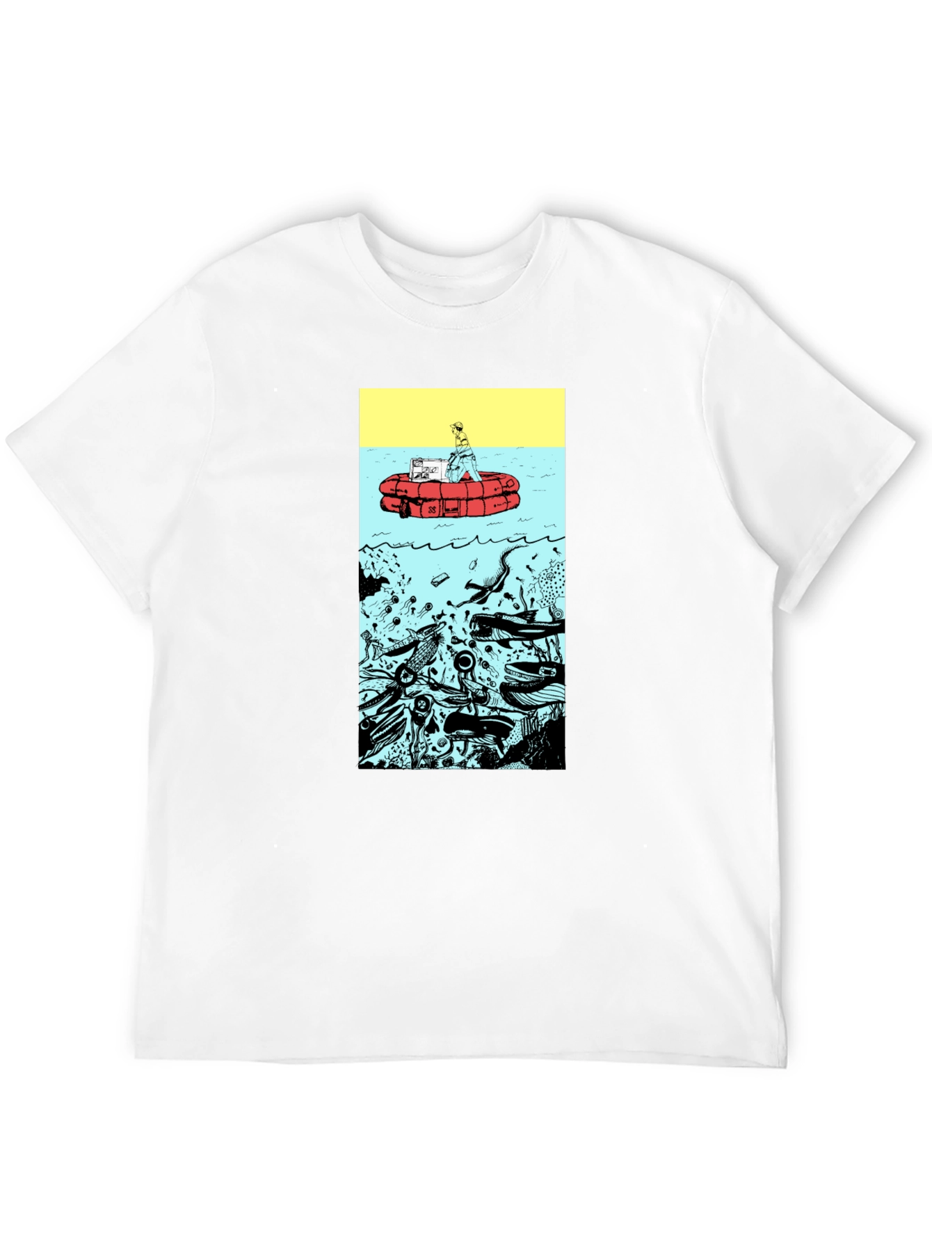 Black Unique Graphic Print Black T-Shirt view 12