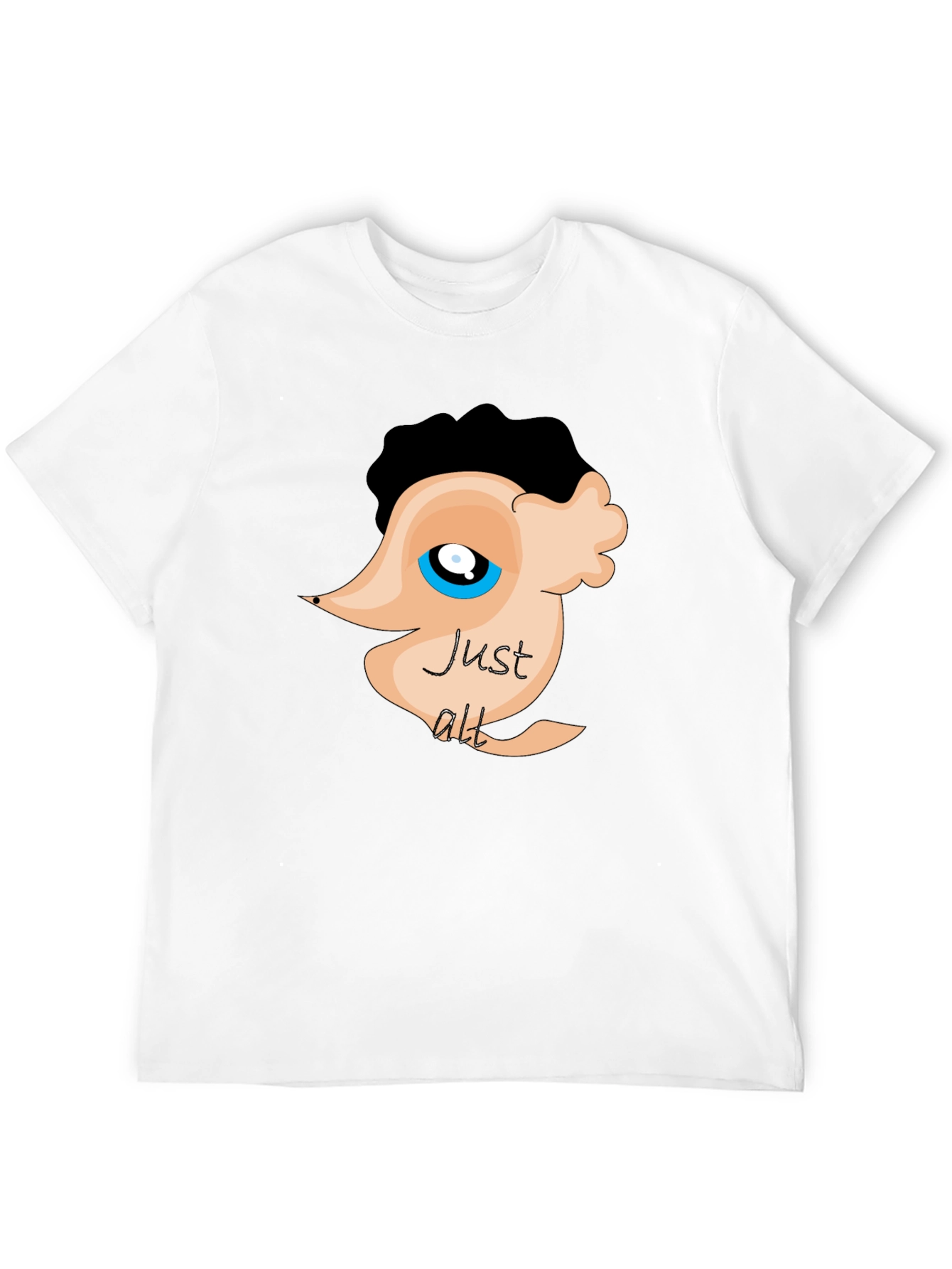 Black Just Alt Black T-Shirt Funny Graphic Tee for Men view 12