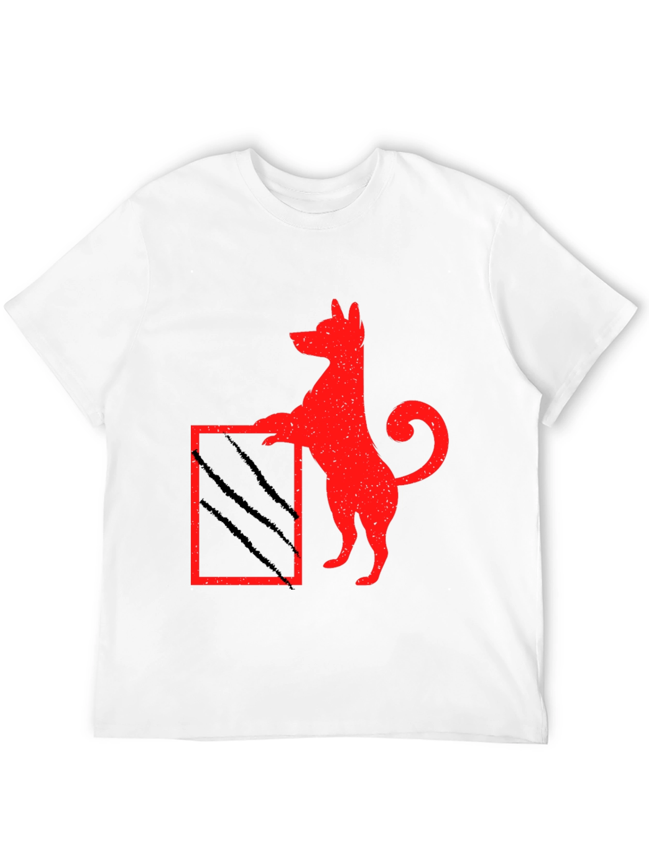 Black Dog Scratch Box Tee - Quirky Graphic T-Shirt view 12