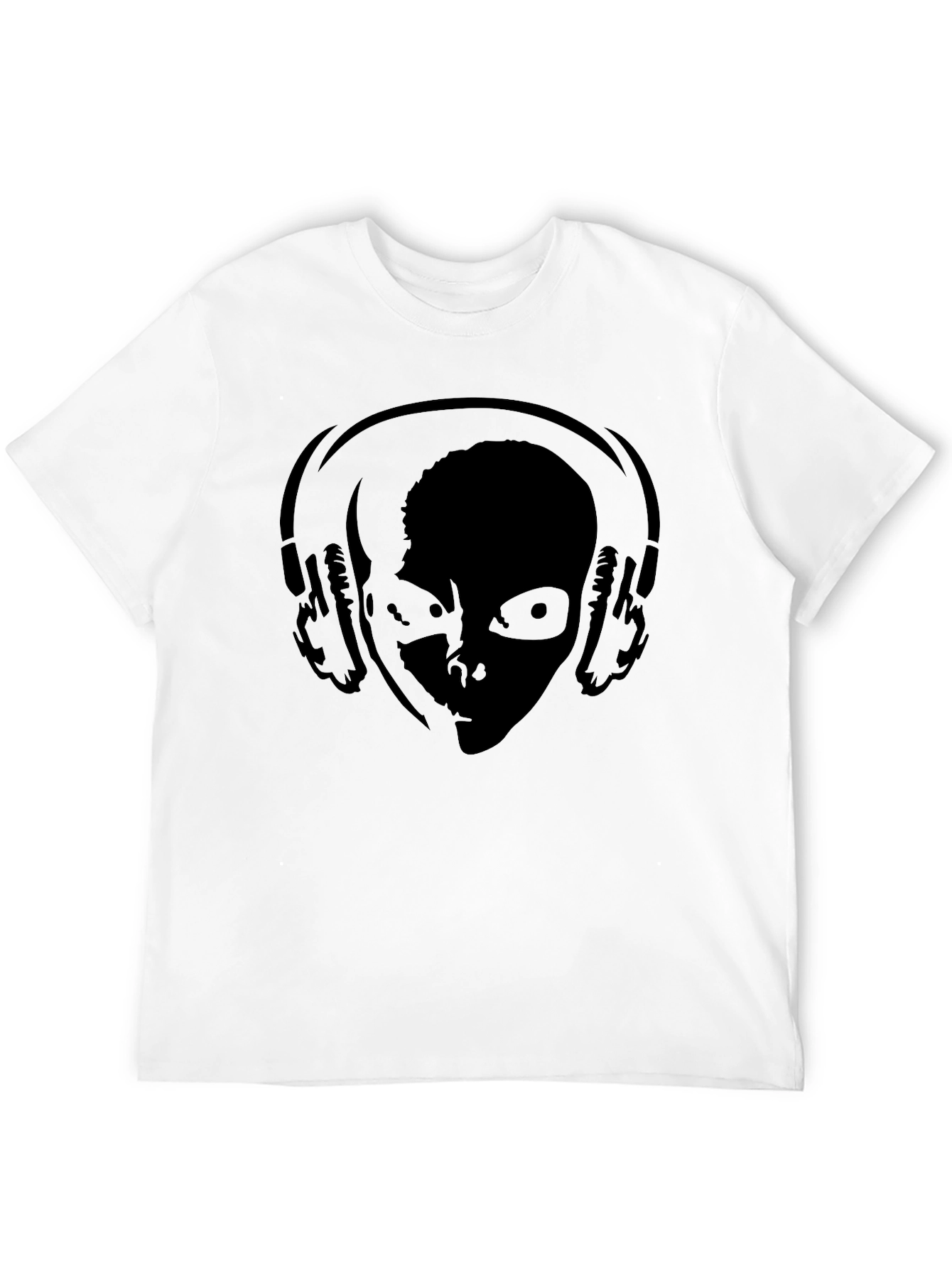 Black DJ Alien Graphic Tee - Black Cotton Comfort view 12