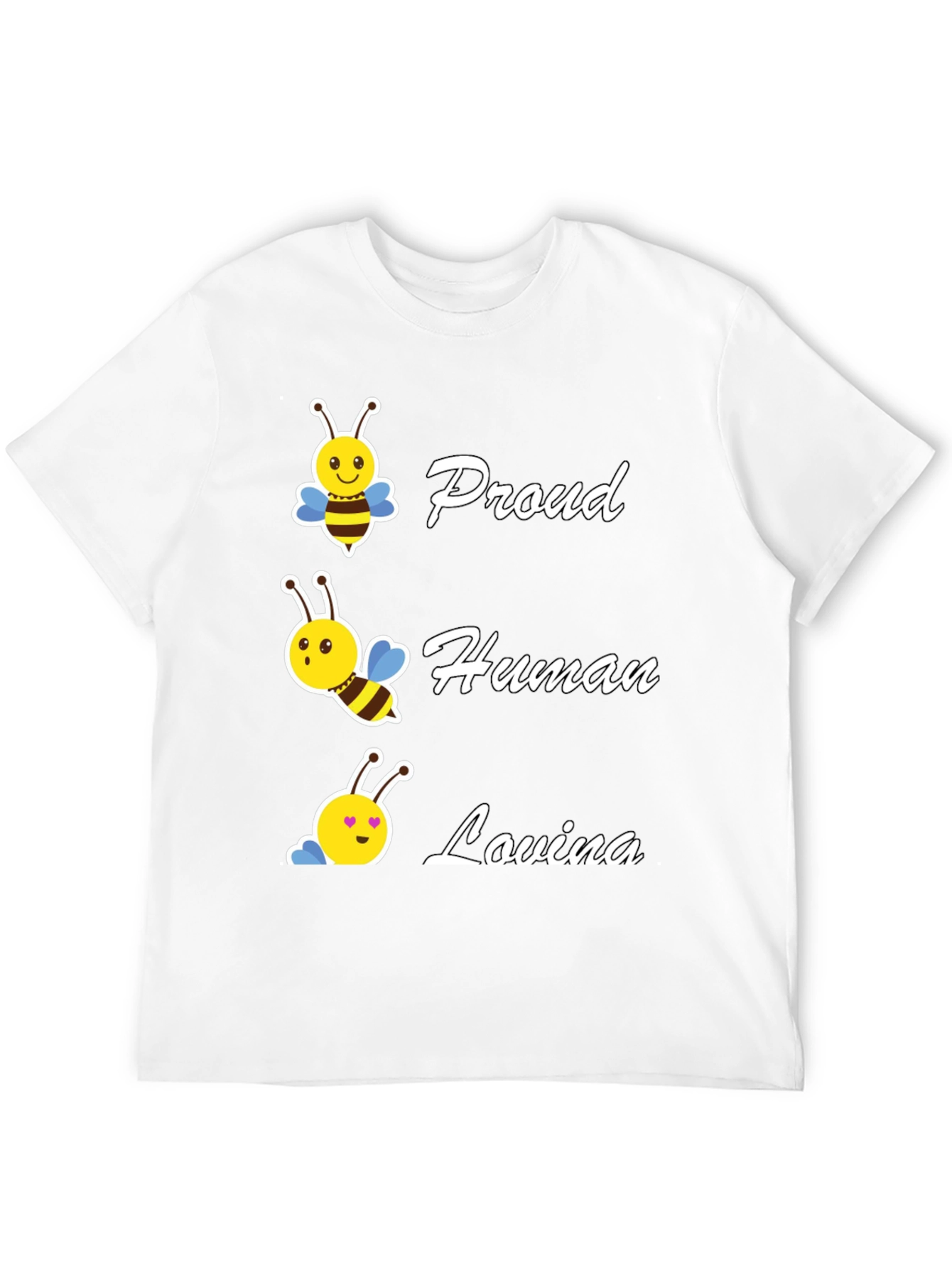 Black Proud Human Bee Loving T-Shirt view 12