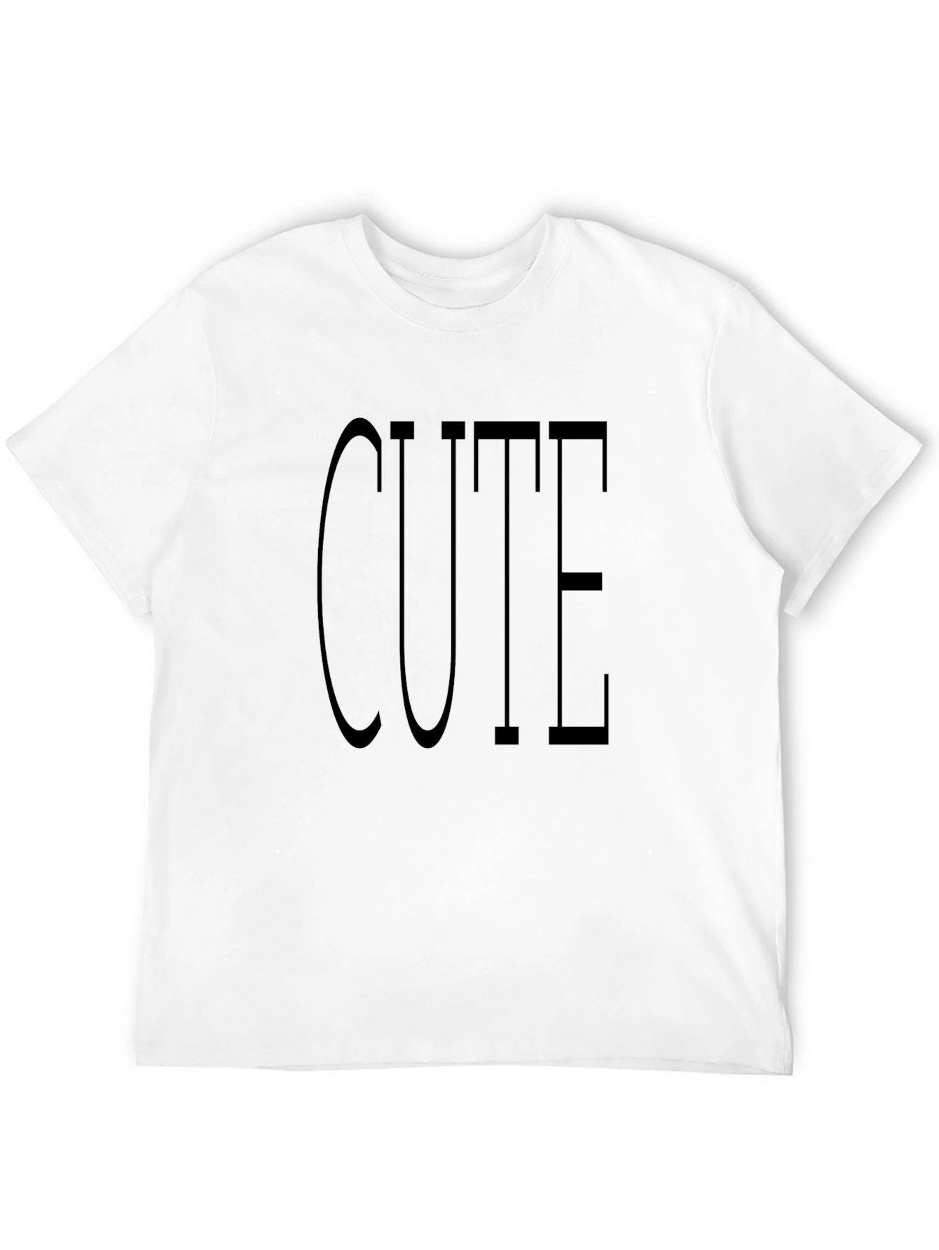 Black Cute Graphic Print Black Crew Neck T-Shirt view 12