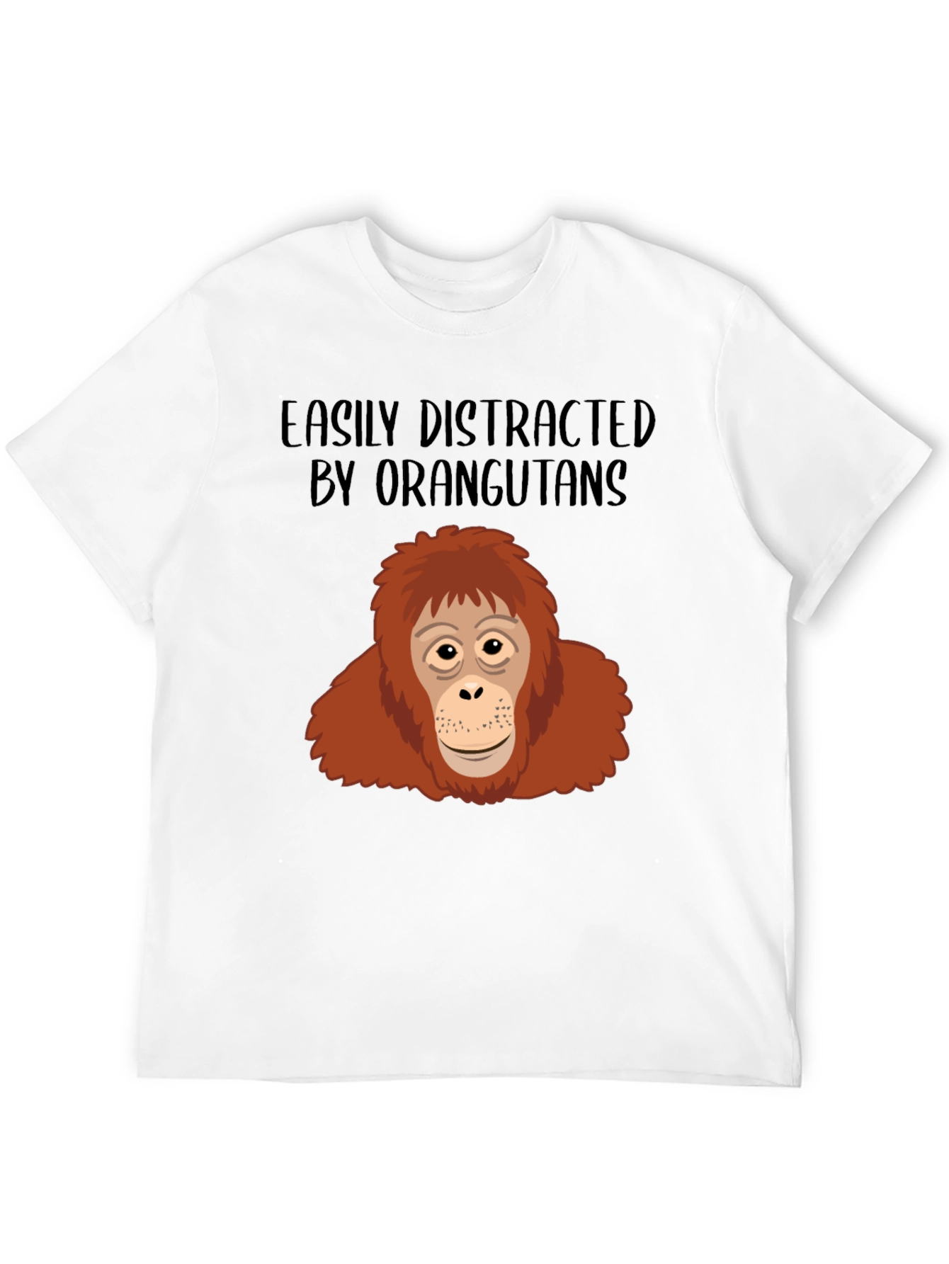 Black Easily Distracted by Orangutans T-Shirt view 12