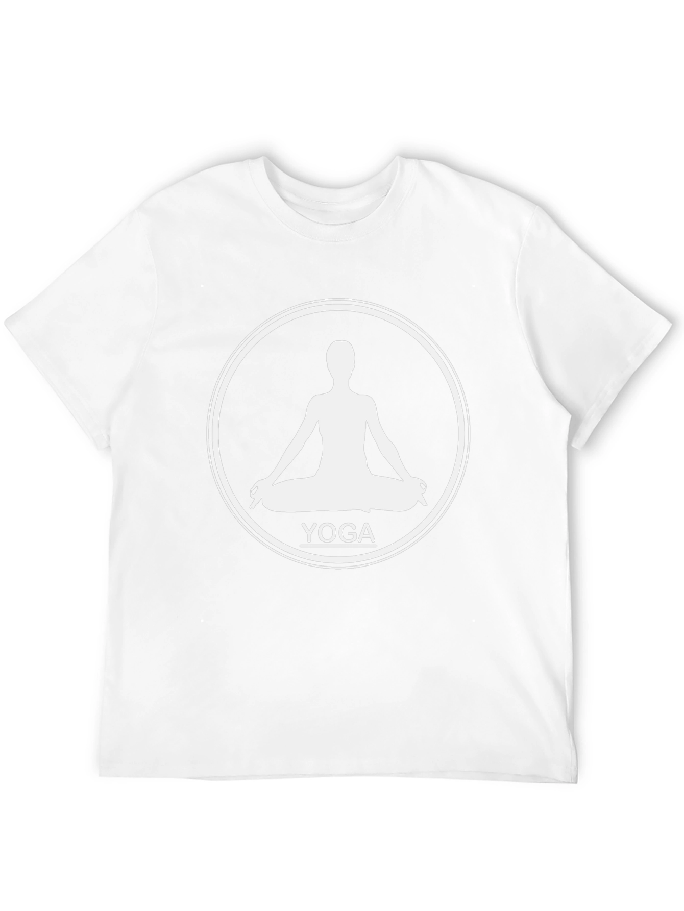 Black Yoga Silhouette Graphic T-Shirt - Black Cotton Tee view 12