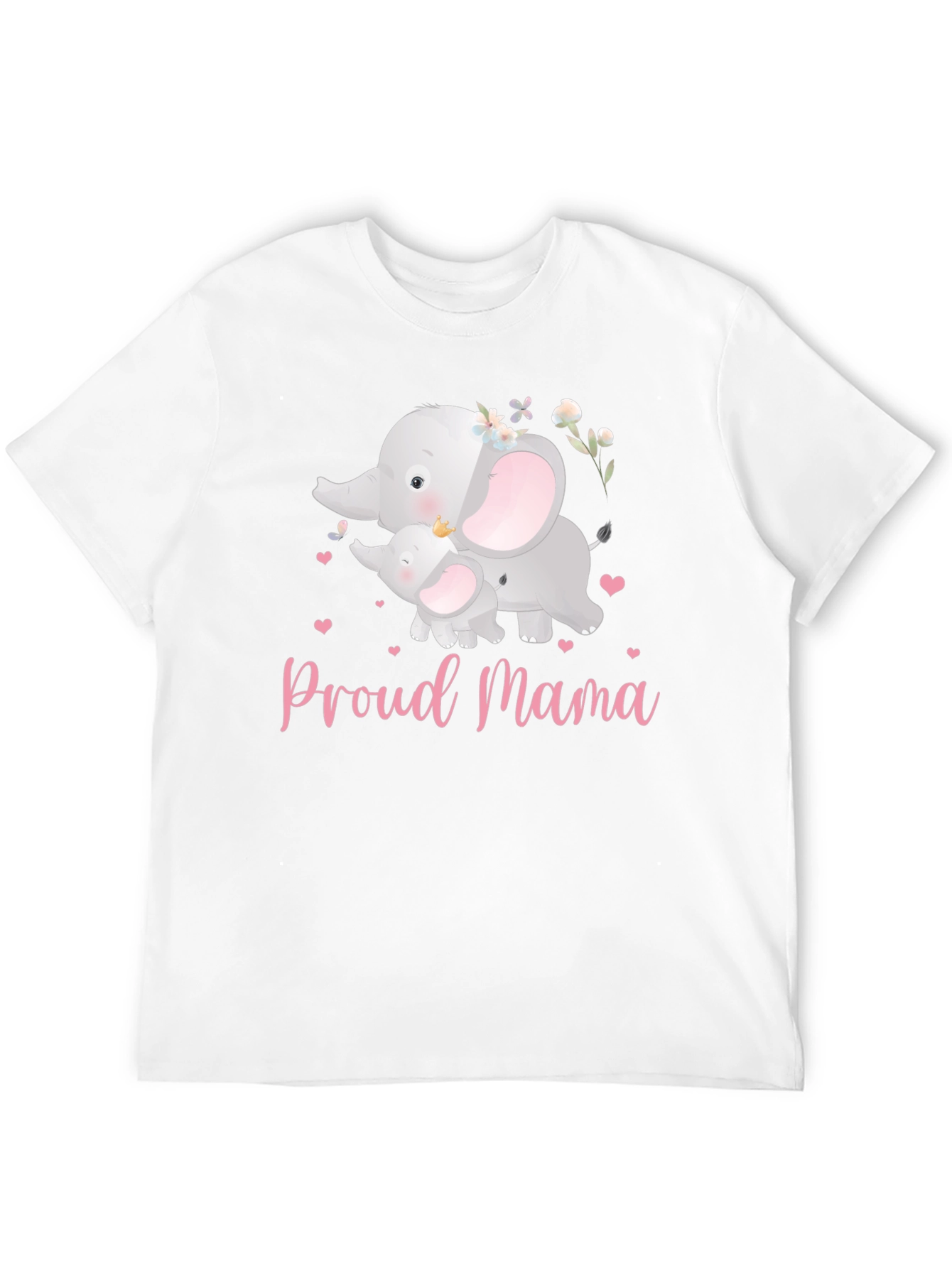 Black Proud Mama Elephant T-Shirt view 12