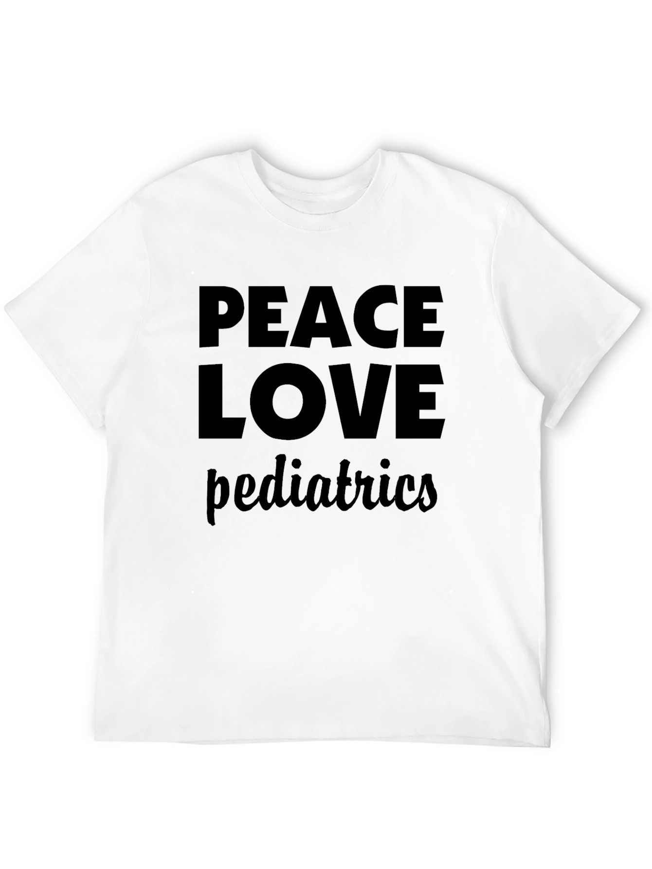Black Peace Love Pediatrics T-Shirt view 12